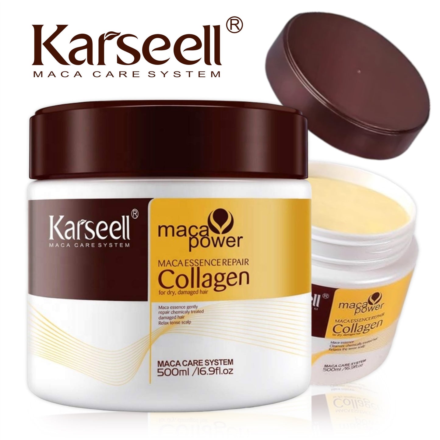 Combo FULL X4 Karseell Mascarilla + Aceite + Shampoo + Acondicionador