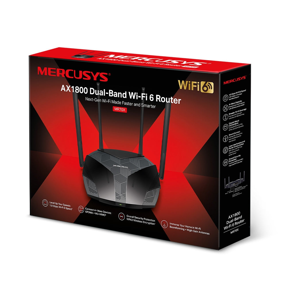 Router AX1800 Doble Banda Wifi-6 Fibra Óptica MR70X