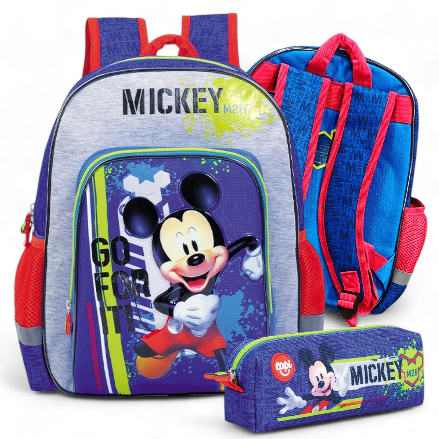 Combo Morral + Cartuchera Mickey Mouse 28 Disney Capi