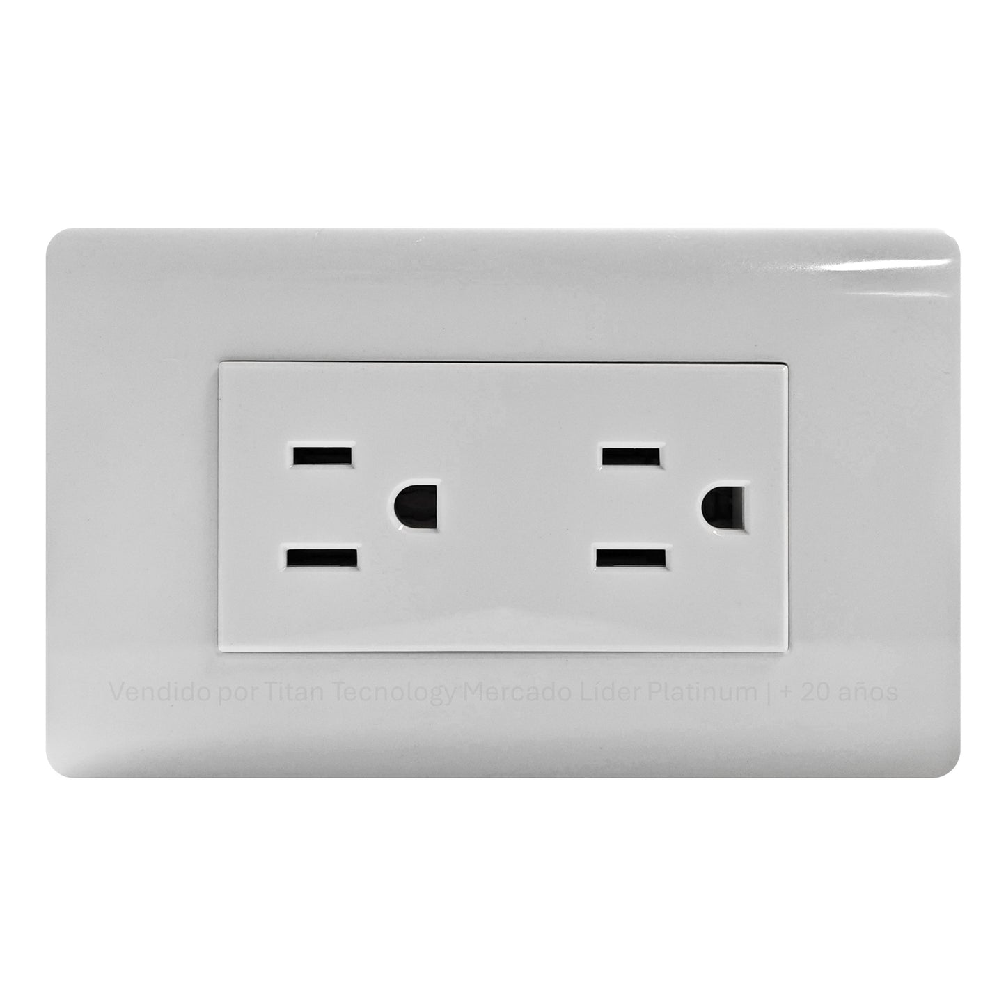 Toma Corriente Doble Ferco Polarizado Blanco 120v / 15a