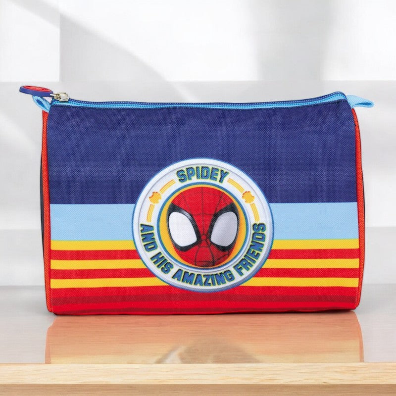Combo Morral + Lonchera + Cartuchera Capi Spidey And Friends