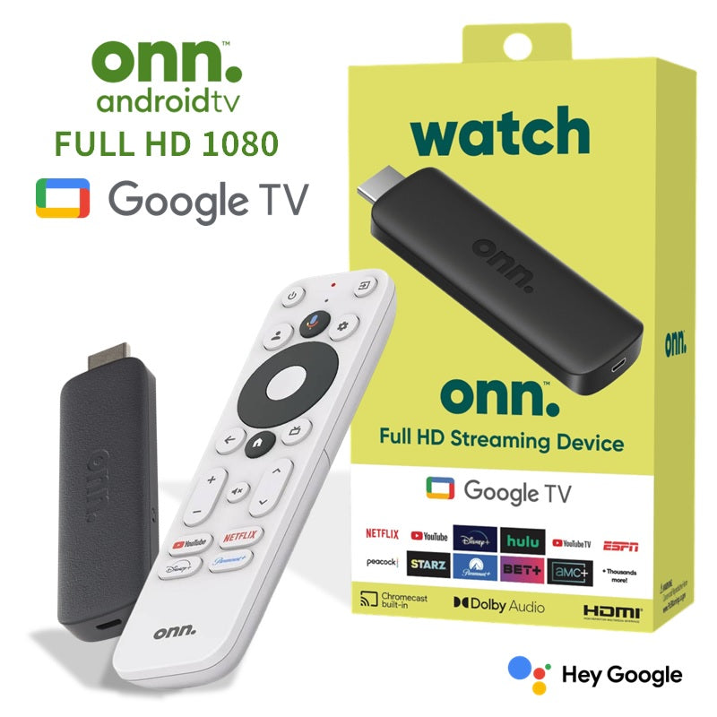 Watch Onn HD 2K Google Tv Stick Android Streaming 1.5GB Ram / GB Rom