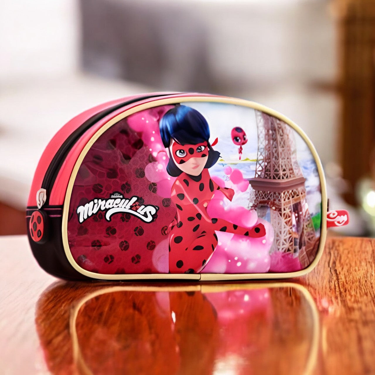 Cartuchera Estuche Ovalado Ladybug Miraculous Capi