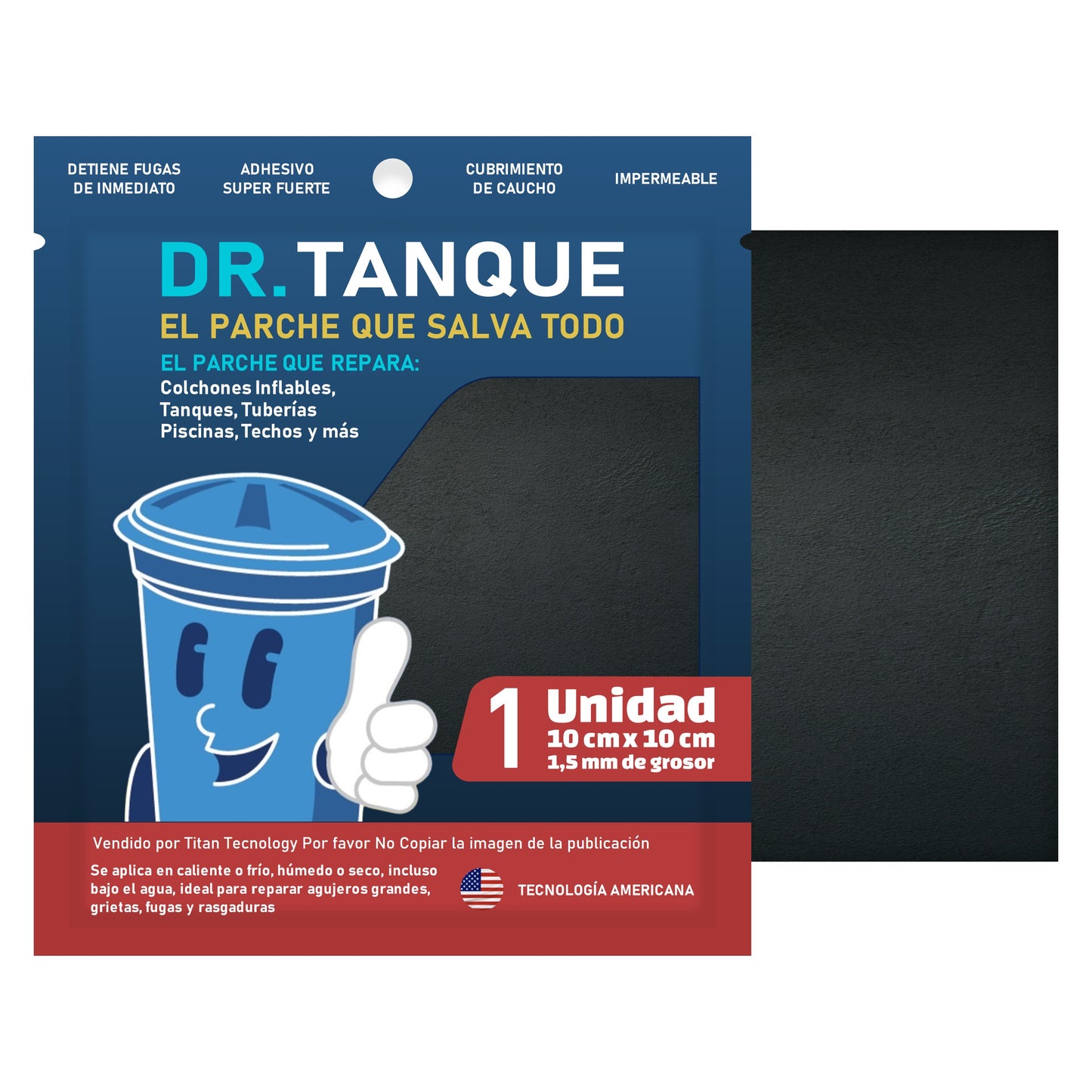 Parche Autoadhesivo para Tanques / Piscinas / Tuberías / Colchones