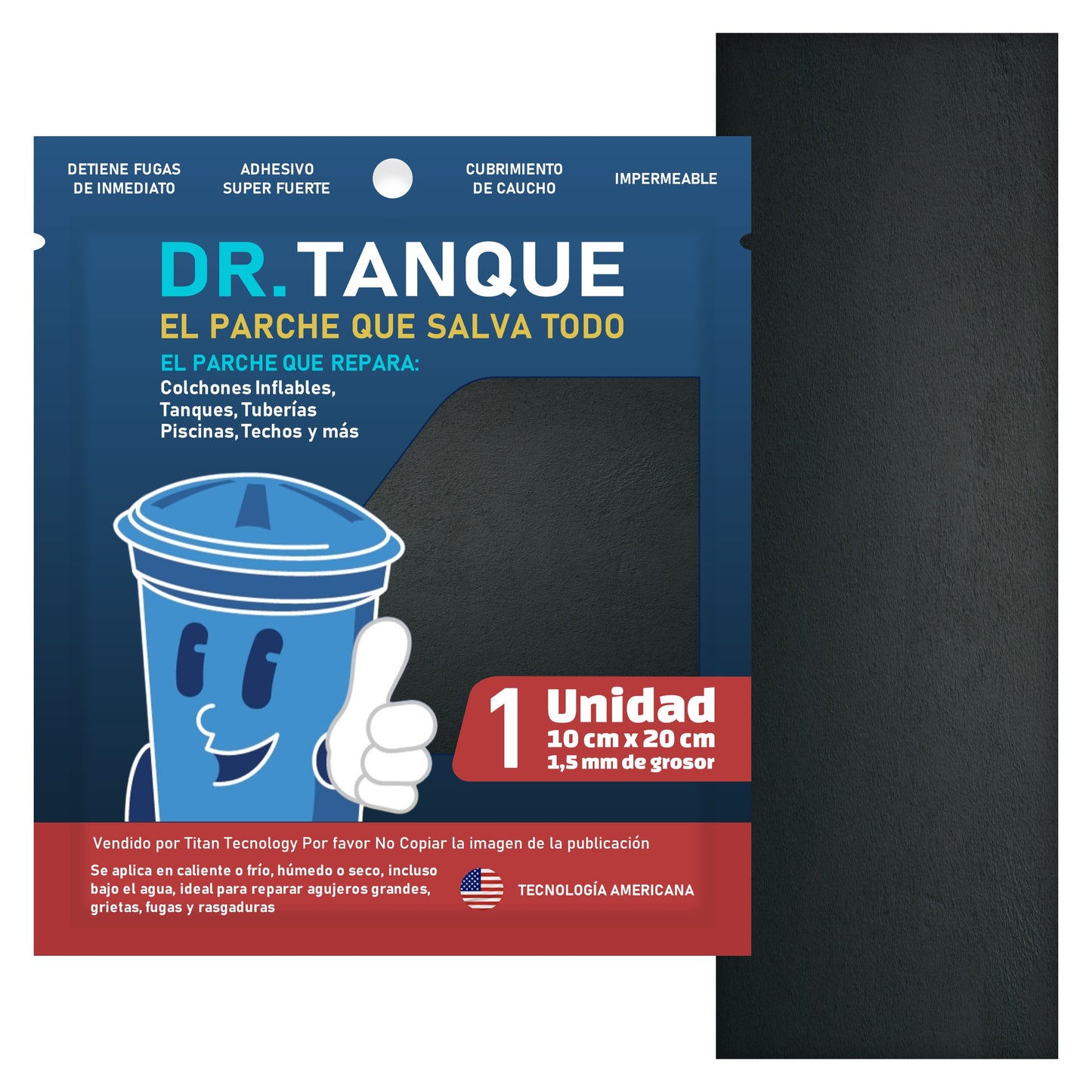 Parche Autoadhesivo para Tanques / Piscinas / Tuberías / Colchones