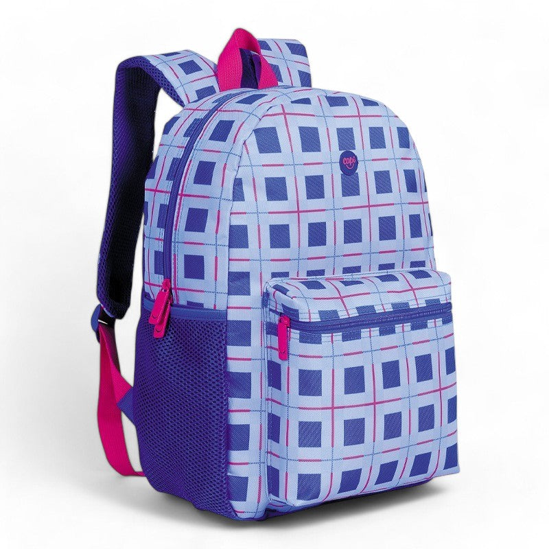 Bolso / Morral Grande Blue Pink + Porta Tablet 15"