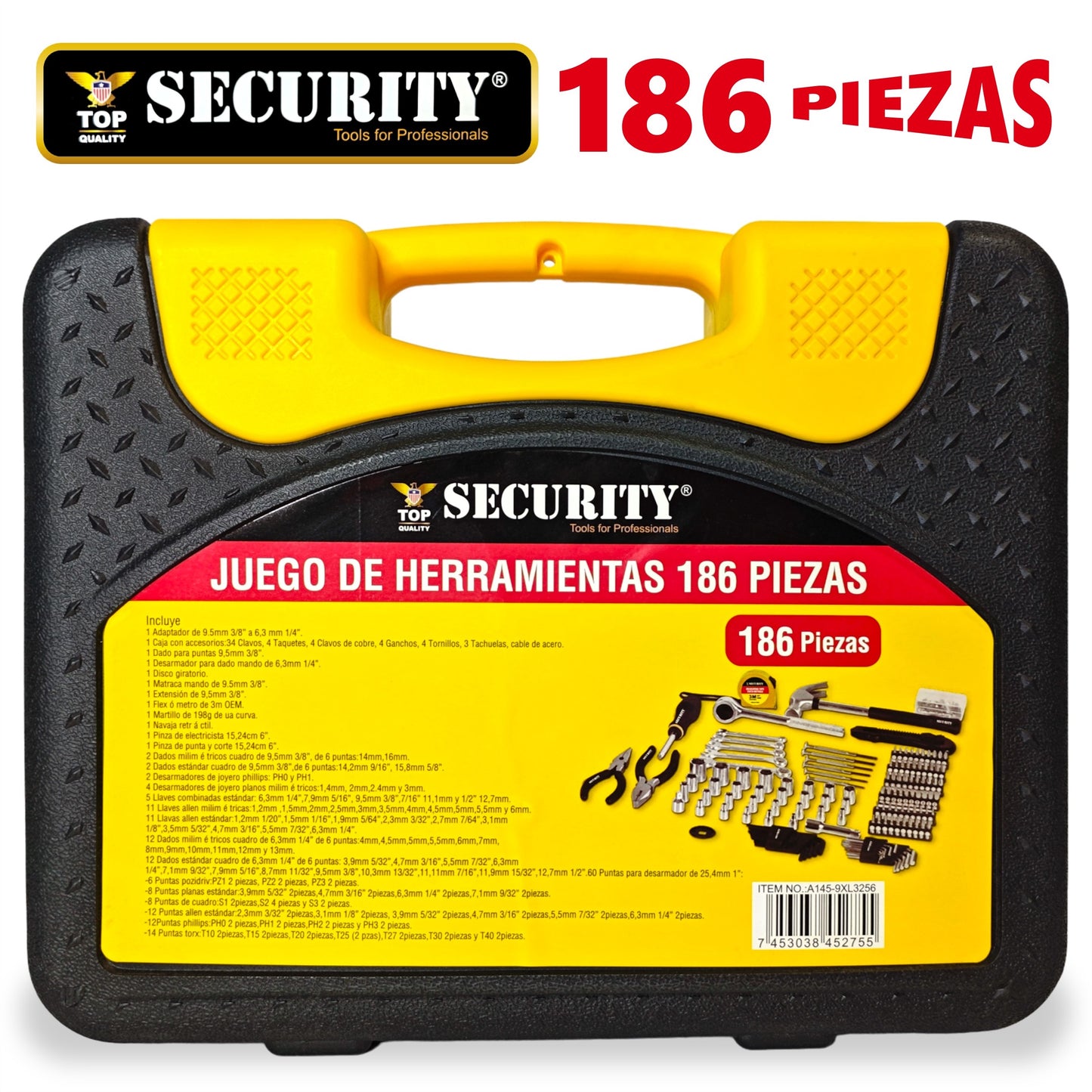 Set De Juego de Herramientas Autocle de 186 Piezas Security