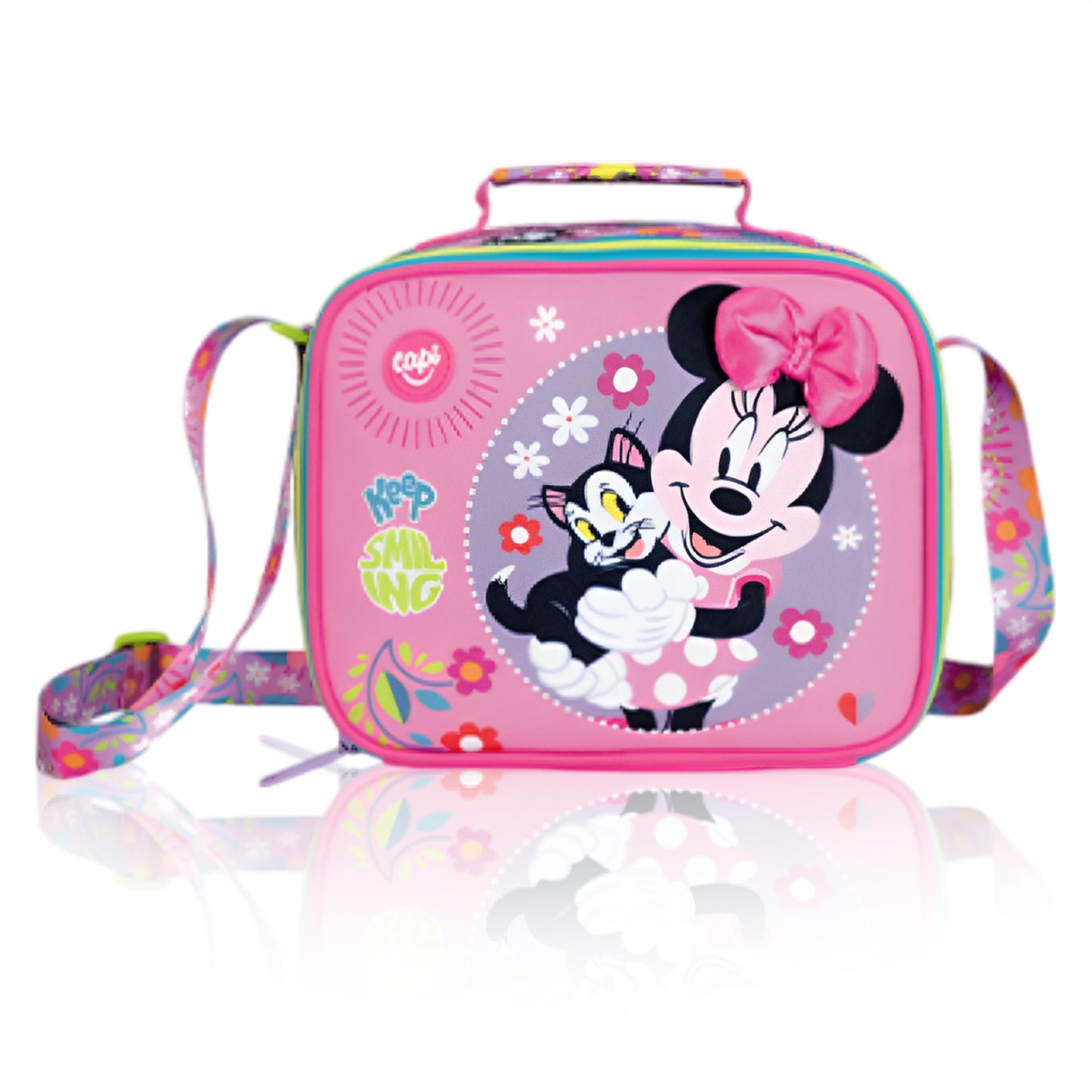 Combo Morral + Cartuchera + Lonchera Minnie Mouse Disney