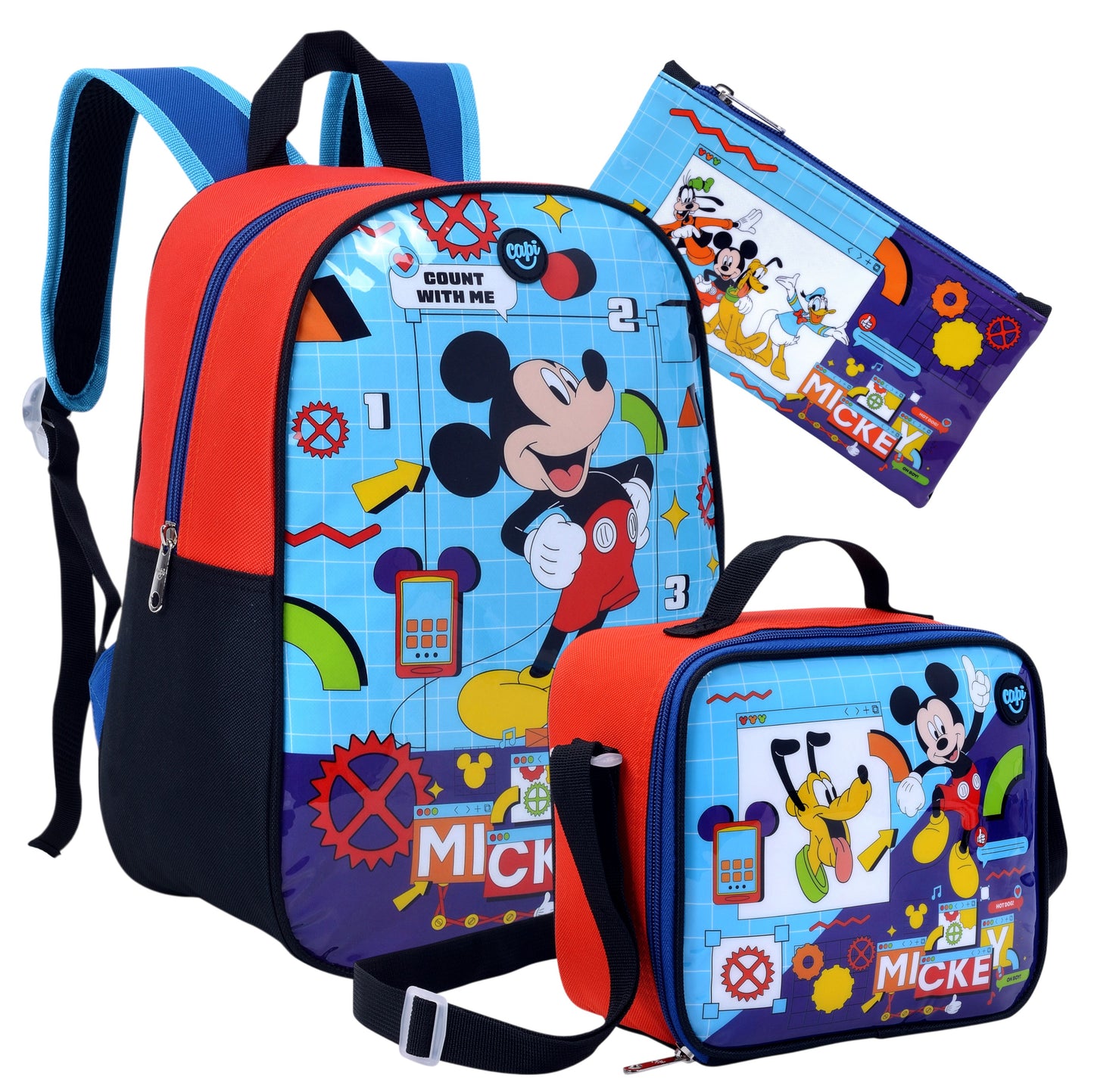 Tripack / Morral + Lonchera + Estuche Capi Kids - Mickey Mouse Tool (XS)