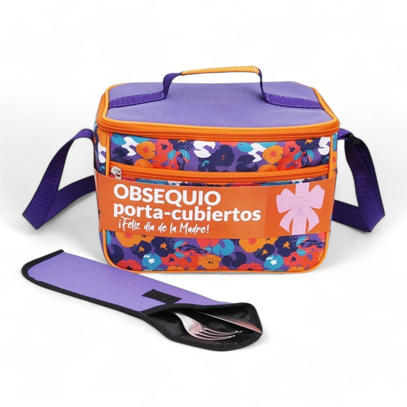 Lonchera Térmica Autana Rectangular Capi Purple Fun + Obsequio