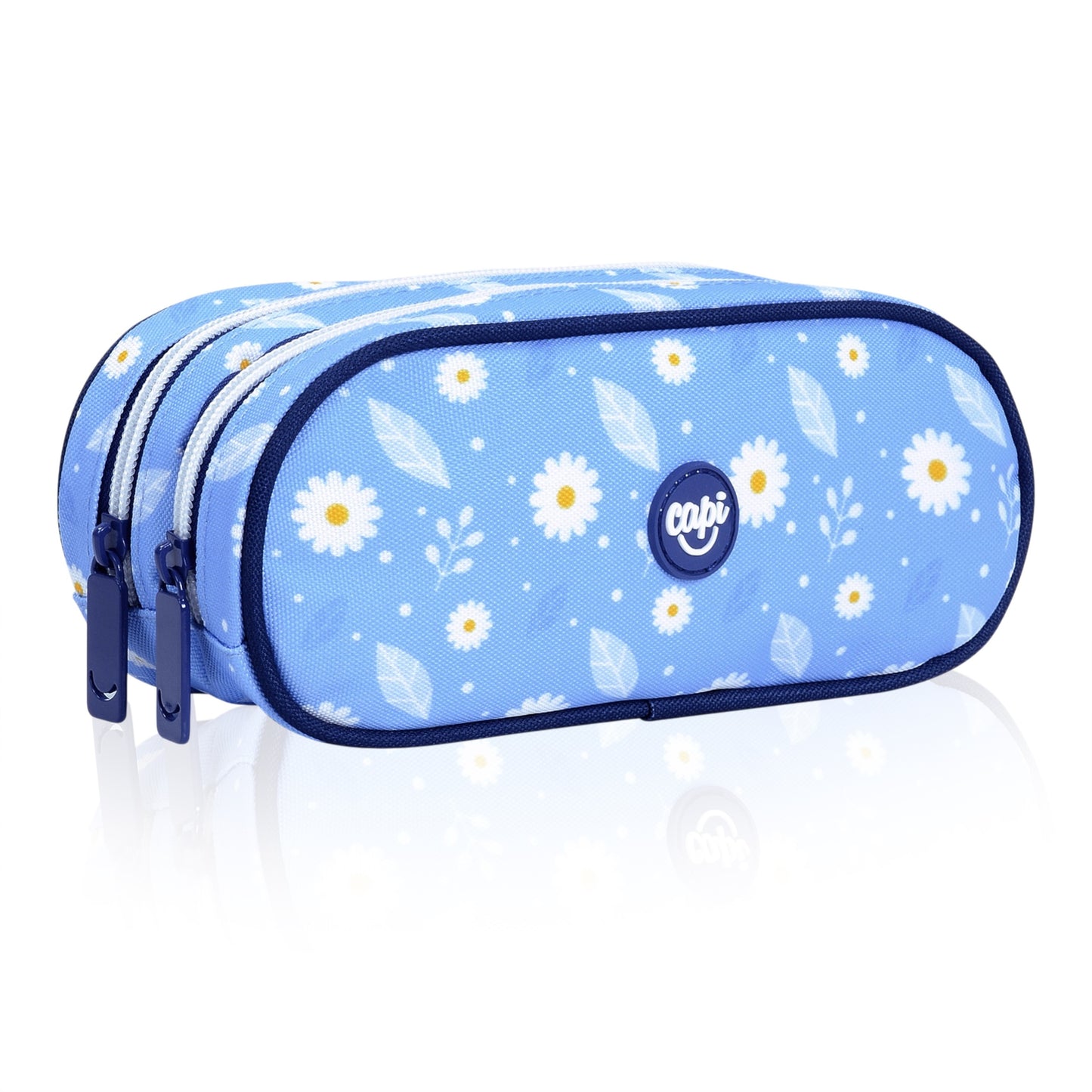 Cartuchera / Estuche Capi Ovalado Doble Cierre Daisy