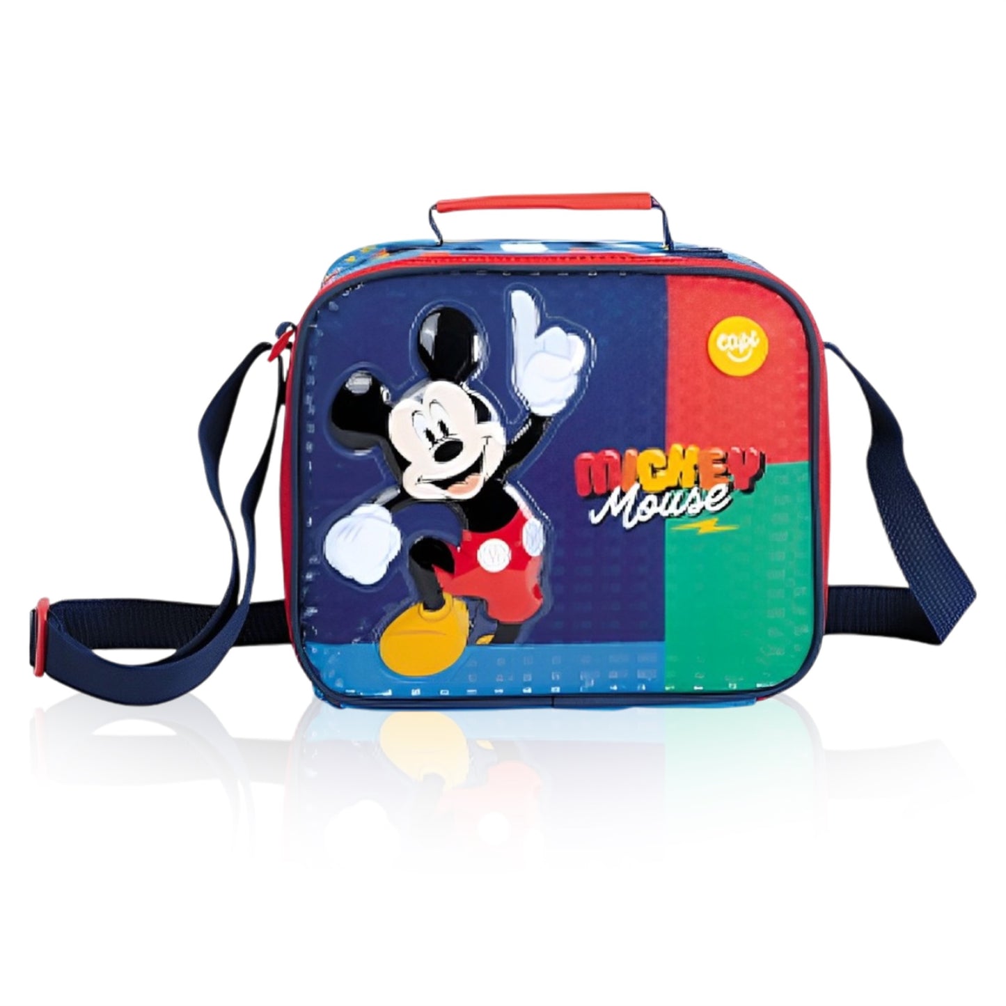 Combo Morral + Cartuchera + Lonchera Mickey Mouse Disney Junior Capi
