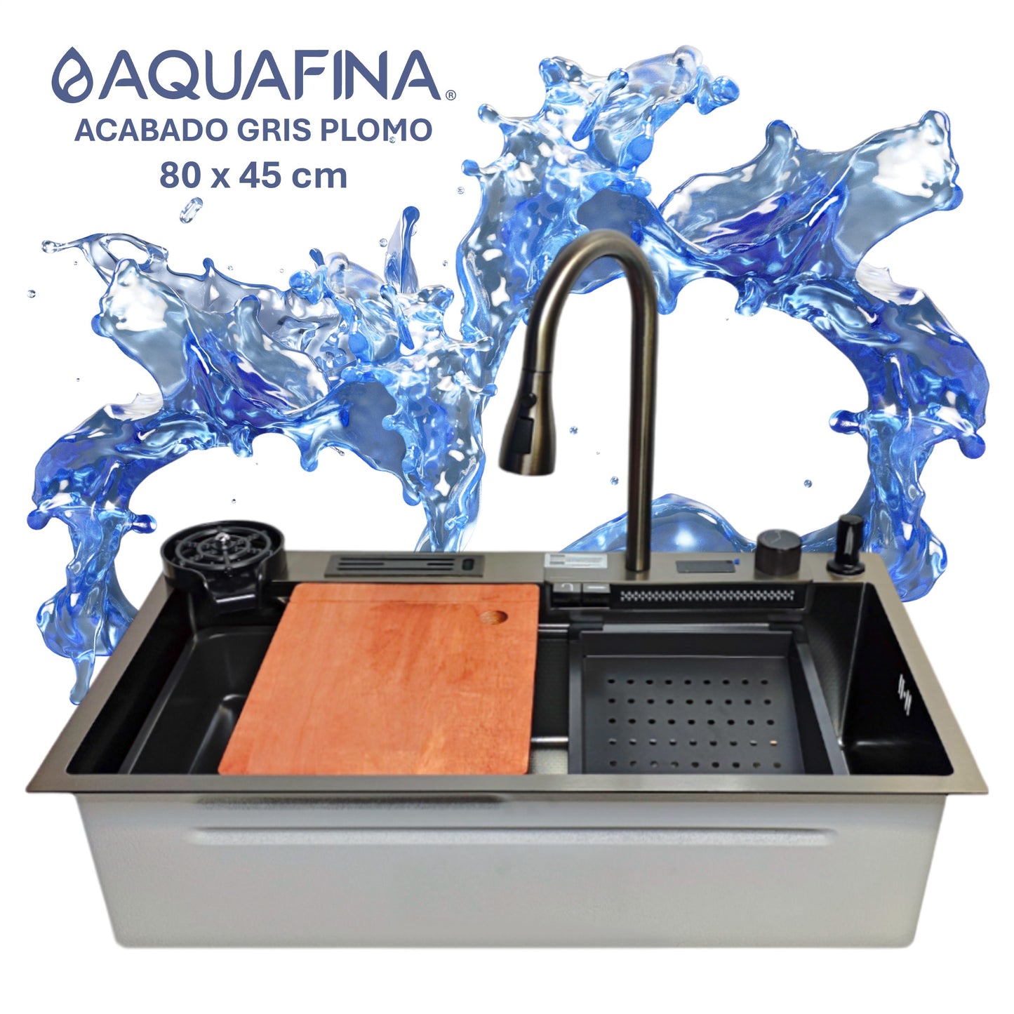 Fregadero / Lavaplatos Aquafina Moderno Set Completo 80x45cm