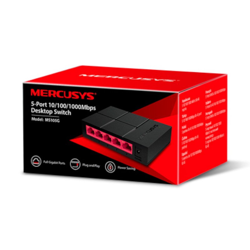 Switch Desktop 5 Puertos 10/100/1000 Mbps MS105G Mercusys