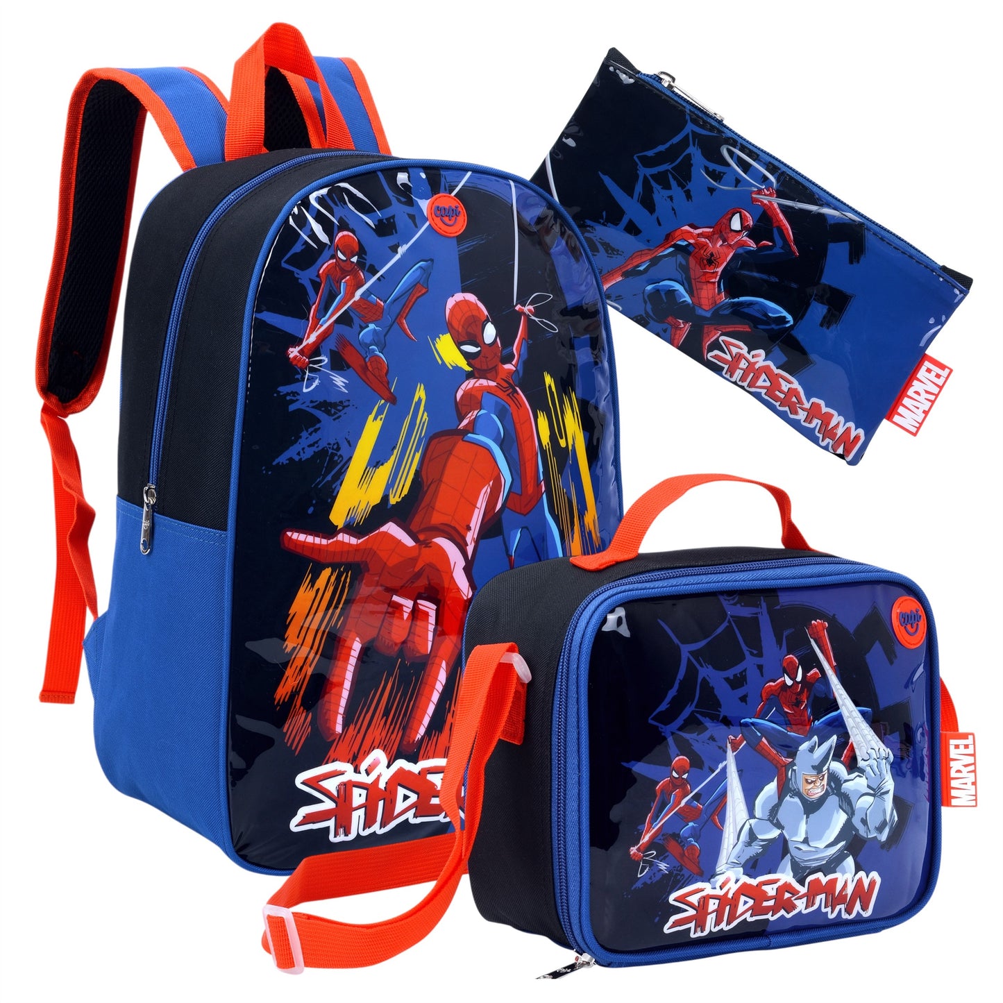 Tripack / Morral + Lonchera + Estuche Capi Kids - Spider-Man Awesome (S)