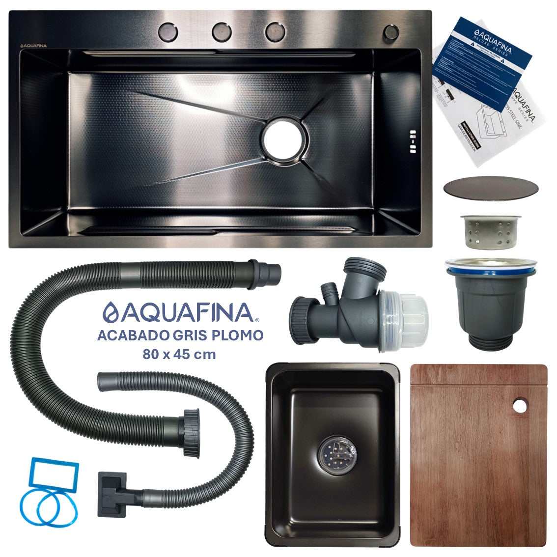 Fregadero / Lavaplatos Aquafina Set Empotrable 80x45cm