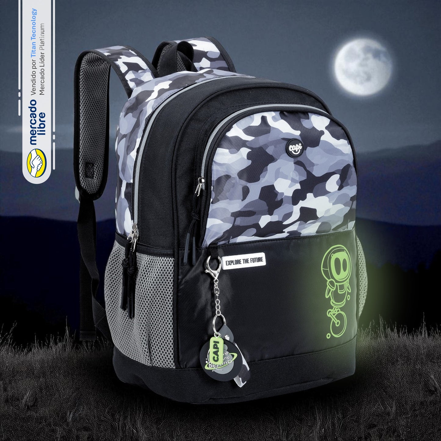 Bolso / Morral Grande Capi Camuflaje Colección 2025 (M)