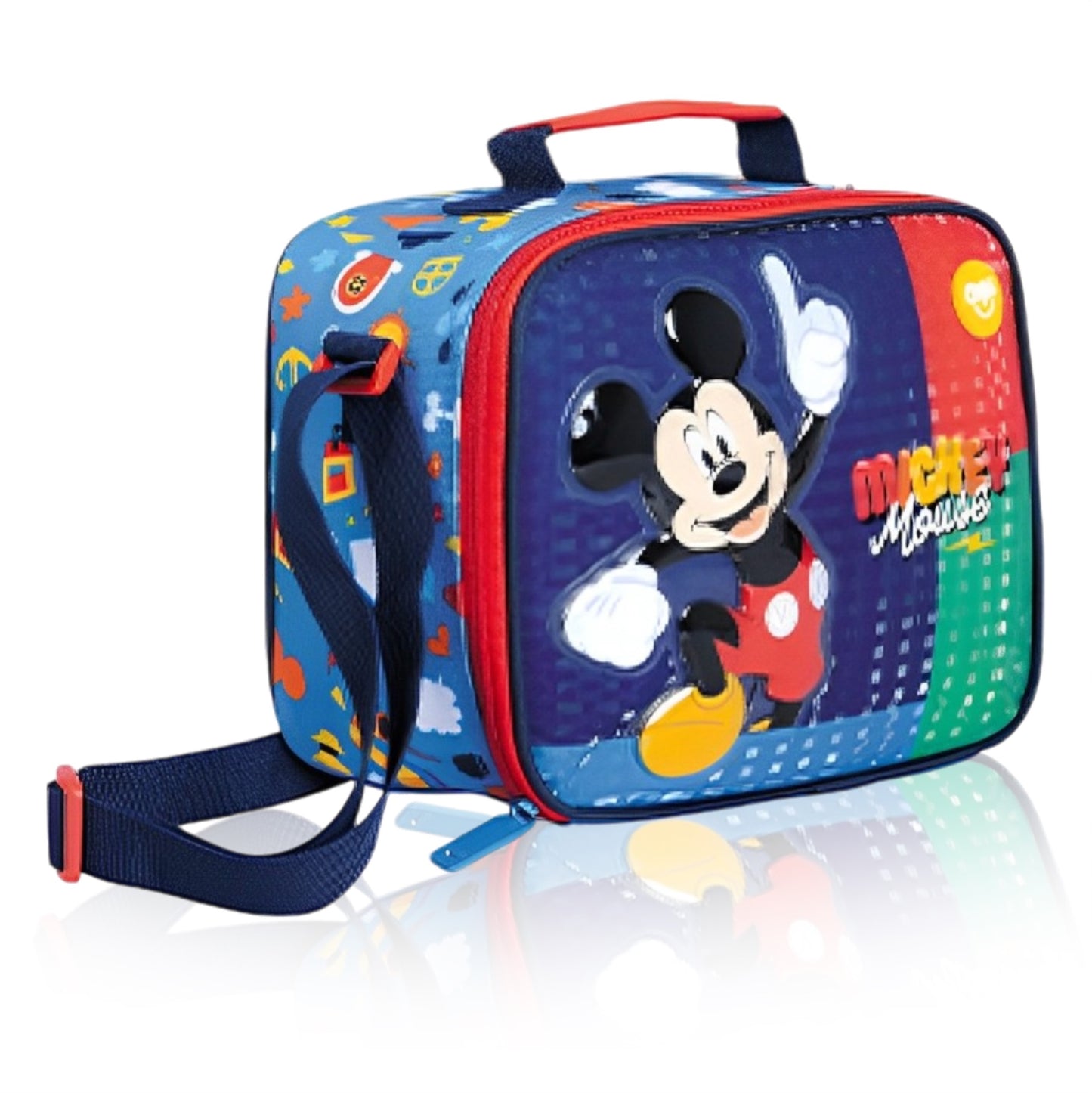 Combo Morral + Cartuchera + Lonchera Mickey Mouse Disney Junior Capi