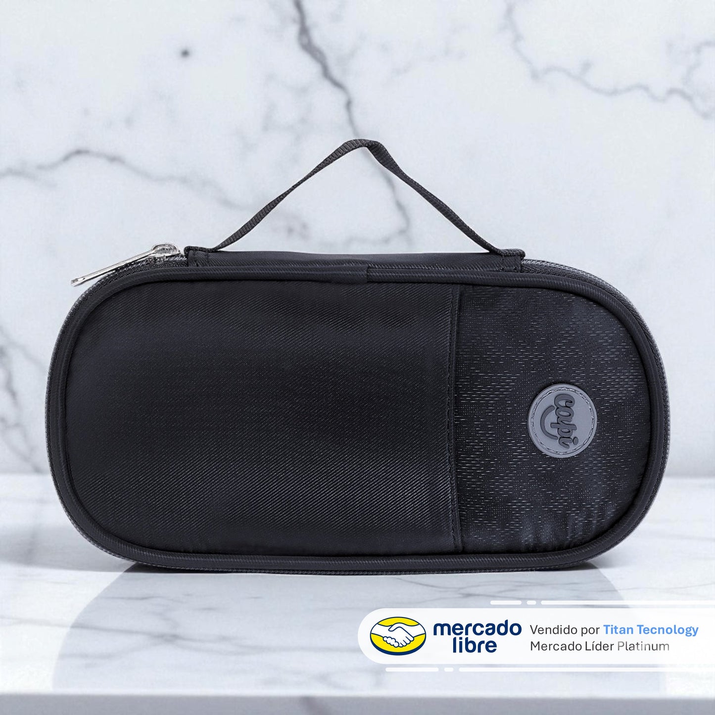 Cartuchera / Estuche Capi Ovalado Happy Classic Black