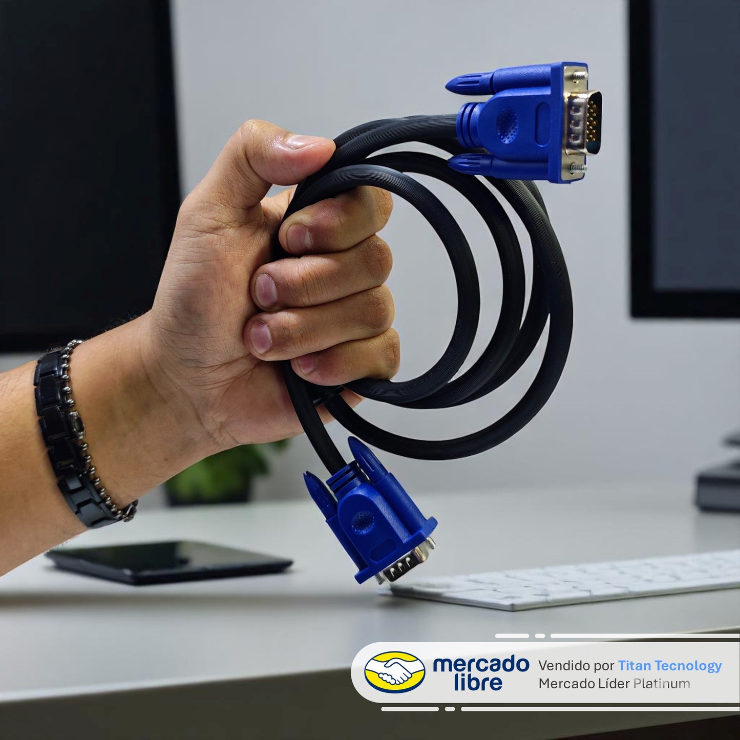 Cable De Video Vga Macho - 15 Pines Para Pc / Monitor 1.5mts