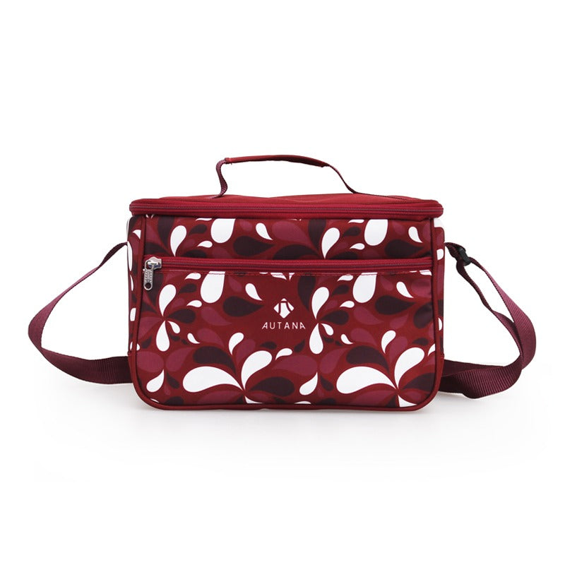 Lonchera Térmica Autana Rectangular Magenta Splash + Obsequio