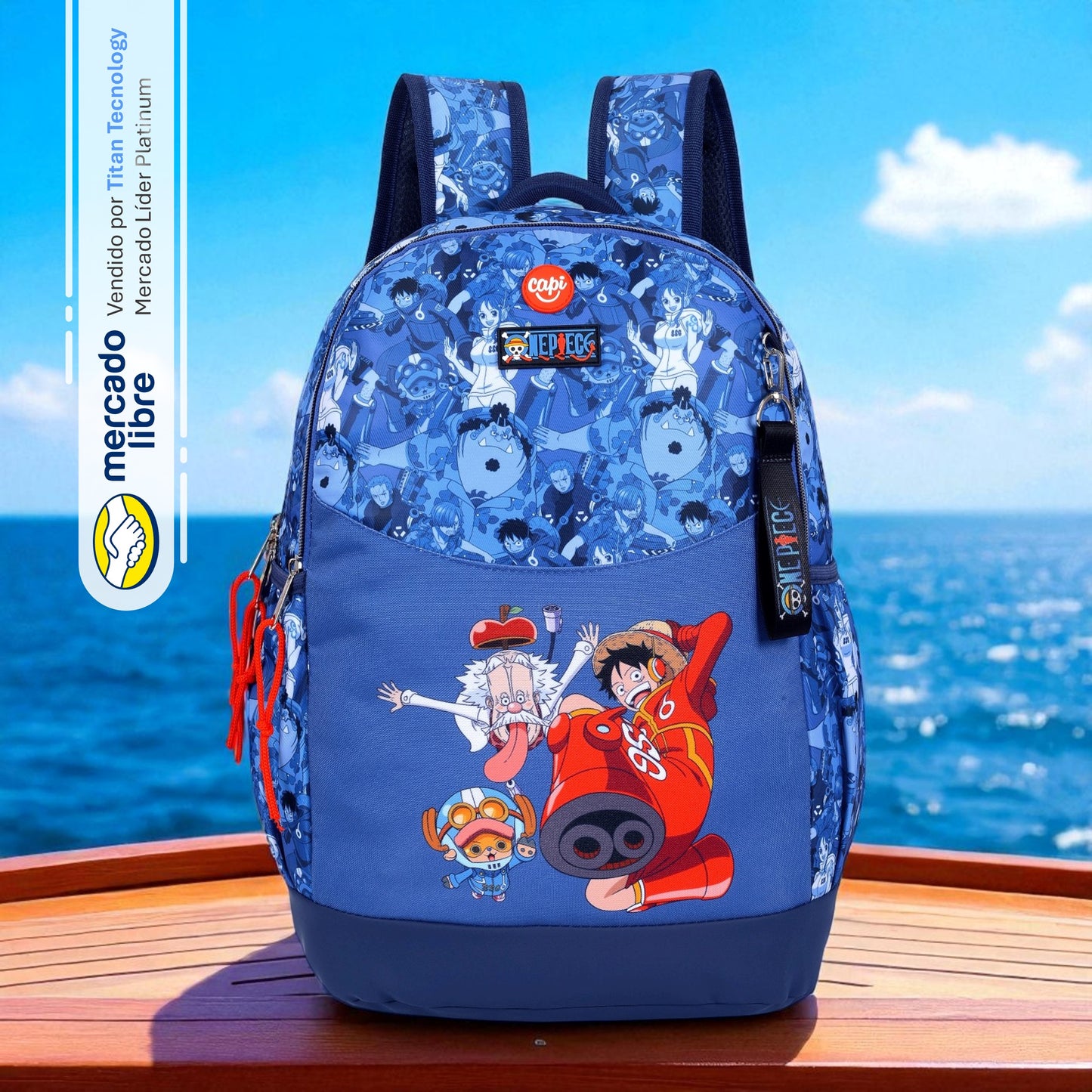 Bolso / Morral Grande Capi One Piece Cartoons (S)