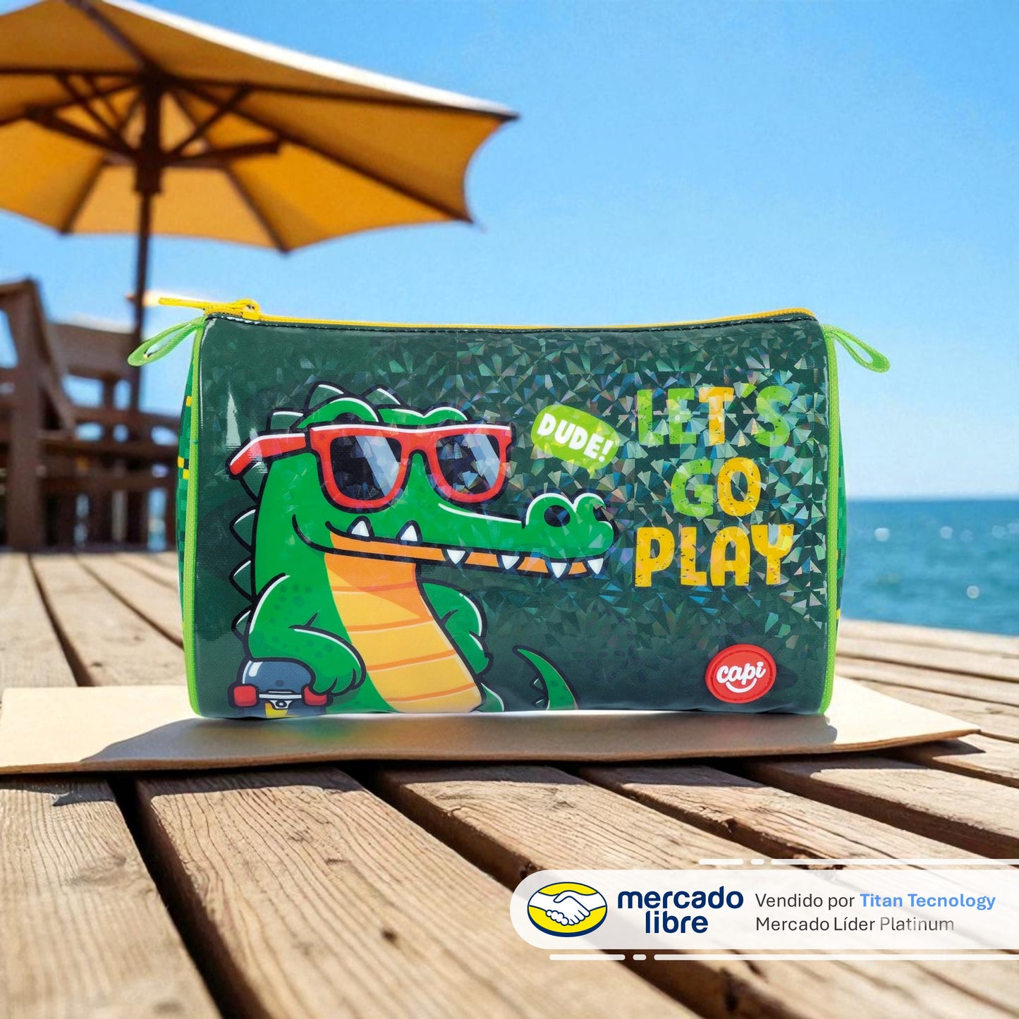 Cartuchera / Estuche Capi Kids Triangular Cocodrile