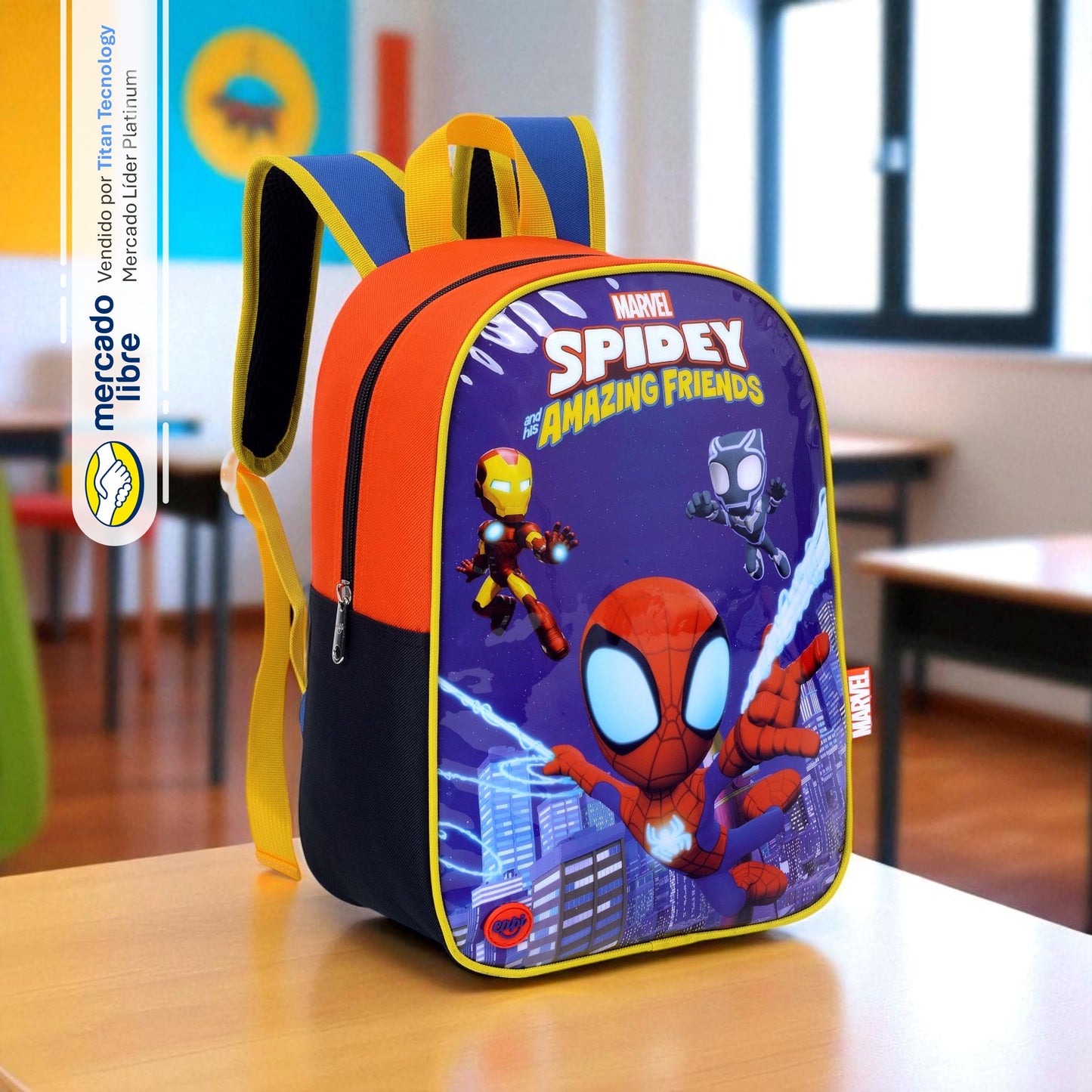 Tripack / Morral + Lonchera + Estuche Capi Kids - Spidey And Friends (XS)