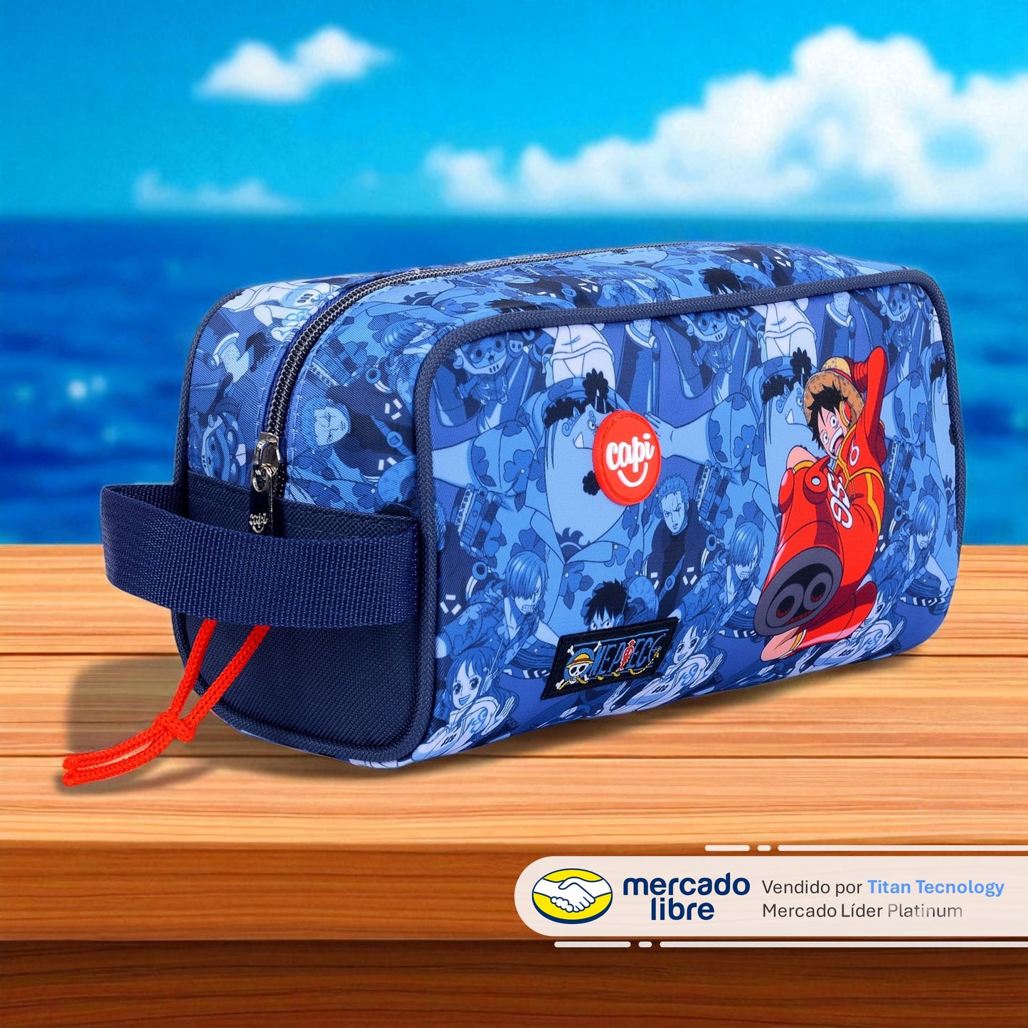 Cartuchera / Estuche Capi Ovalado One Piece Cartoons