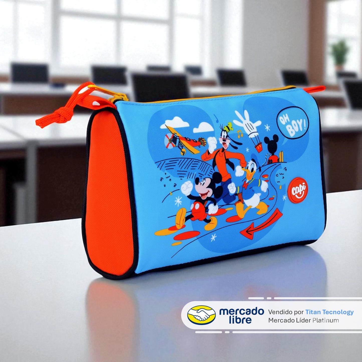 Cartuchera / Estuche Capi Kids Triangular Mickey Mouse Reboot