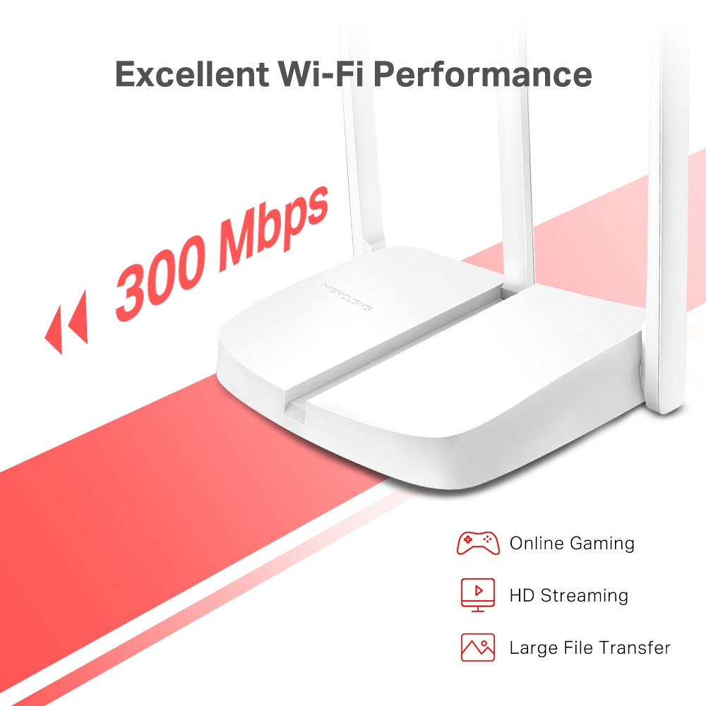 Router Wifi N300 Mbps MW306r 3 Antenas Multimodo Mercusys