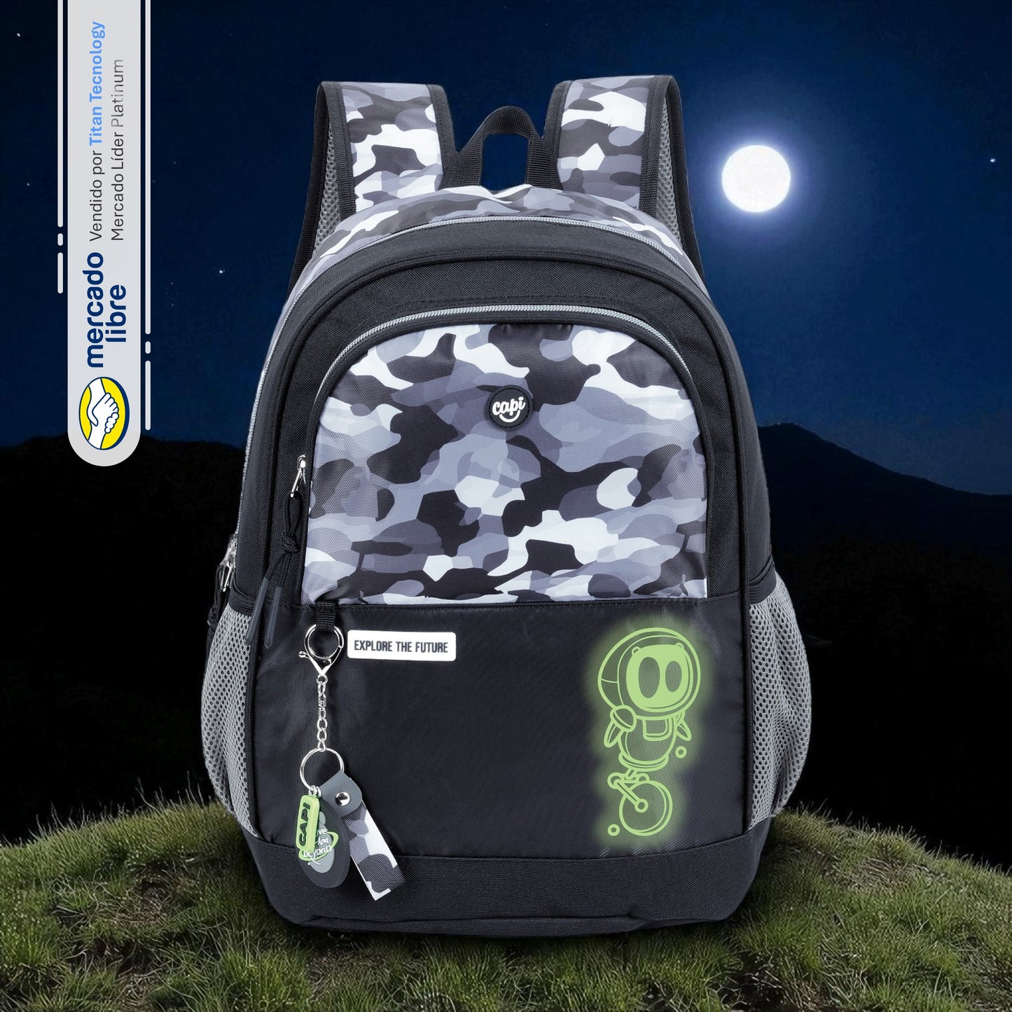 Bolso / Morral Grande Capi Camuflaje Colección 2025 (M)