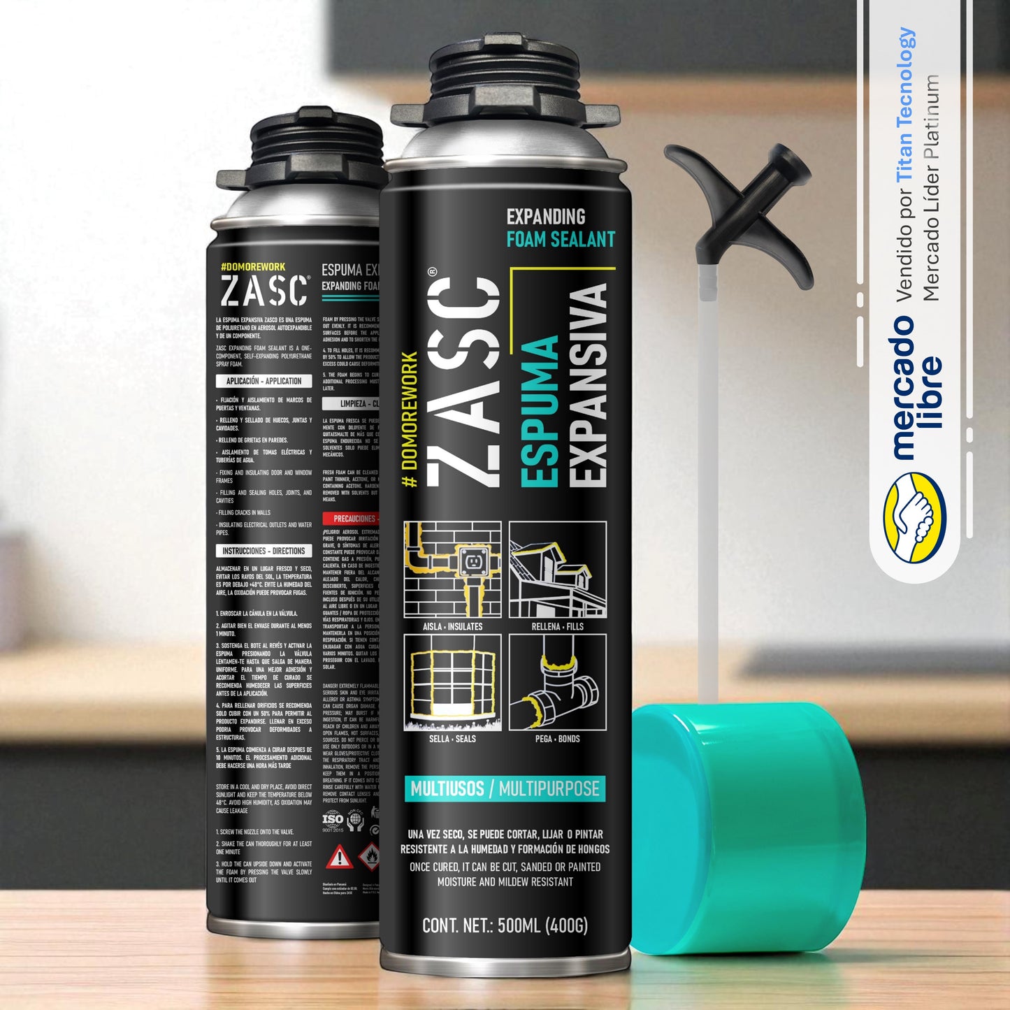 Espuma Expansiva Multiusos / Spray Zasc de Poliuretano