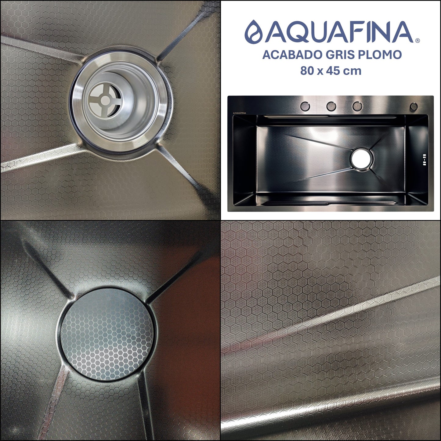 Fregadero / Lavaplatos Aquafina Set Empotrable 80x45cm