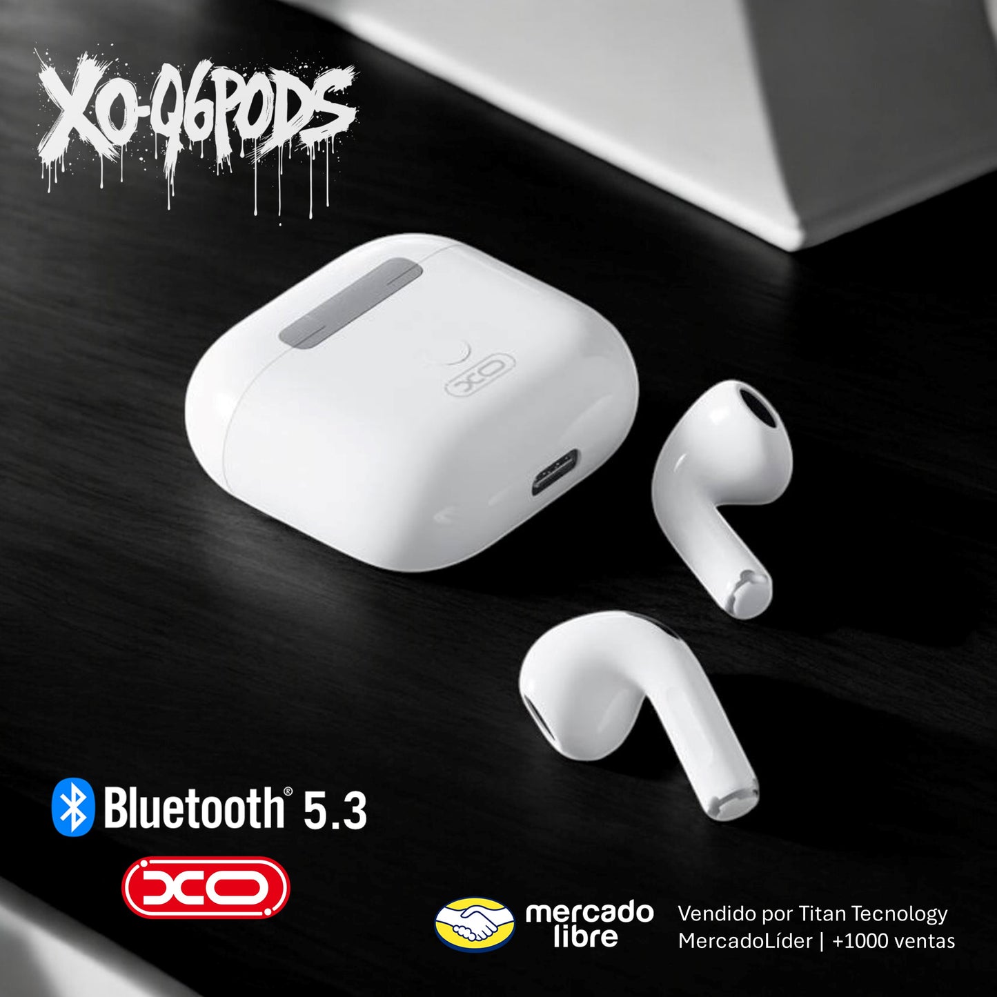 Audífono XO TWS XO-Q6Pods Bluetooth 5.3 ANC Tipo AirPods