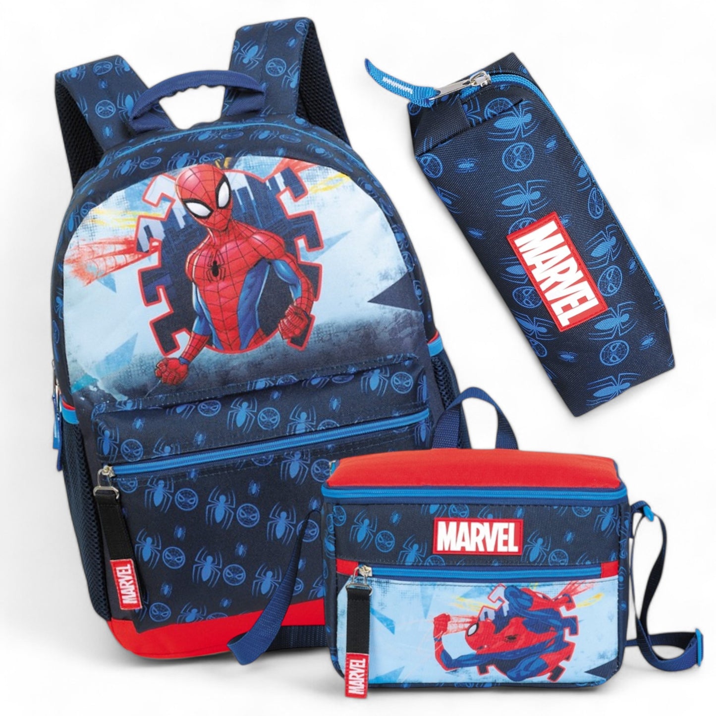 Combo Morral + Cartuchera + Lonchera Spider-Man Amazing Capi
