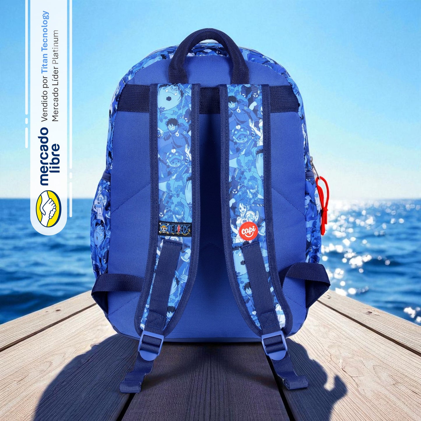 Bolso / Morral Grande Capi One Piece Cartoons (S)