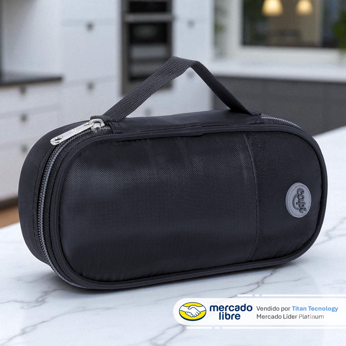 Cartuchera / Estuche Capi Ovalado Happy Classic Black