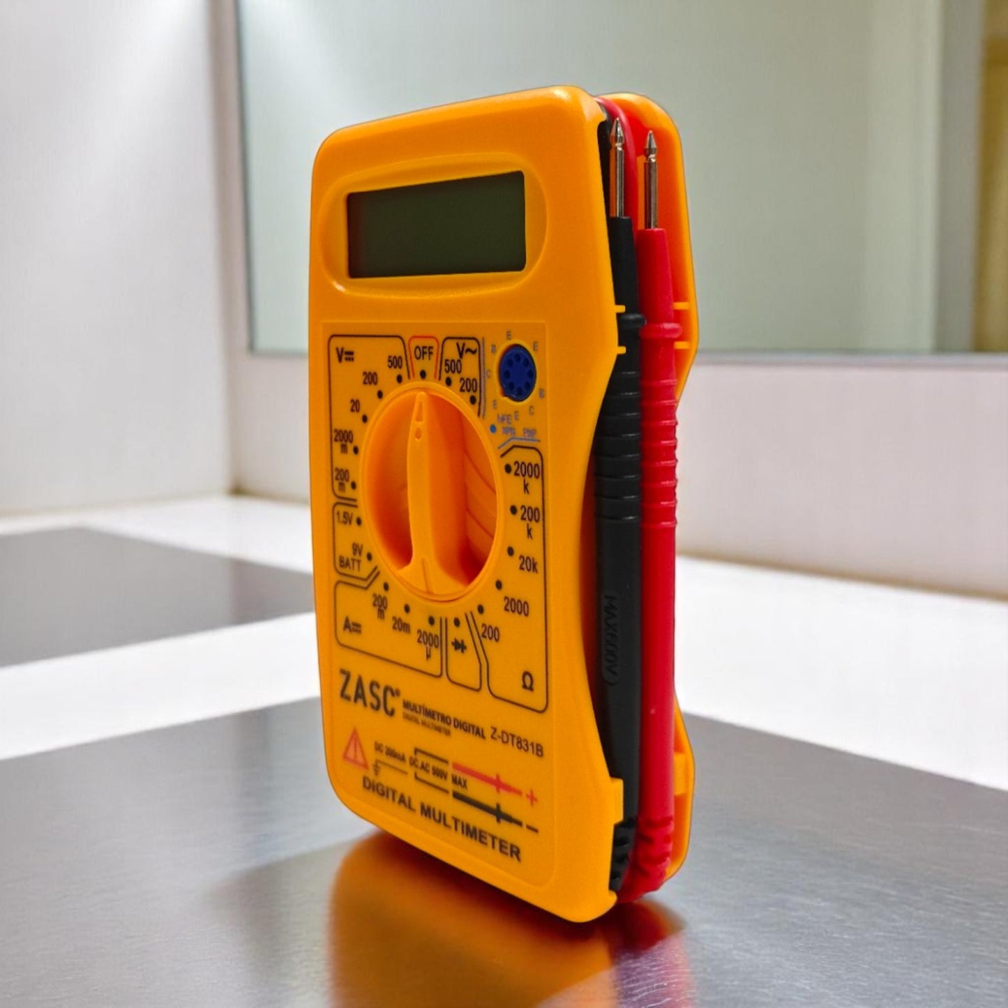 Tester / Multímetro Digital Zasc AC/DC 500v Cat-II + Batería 9v