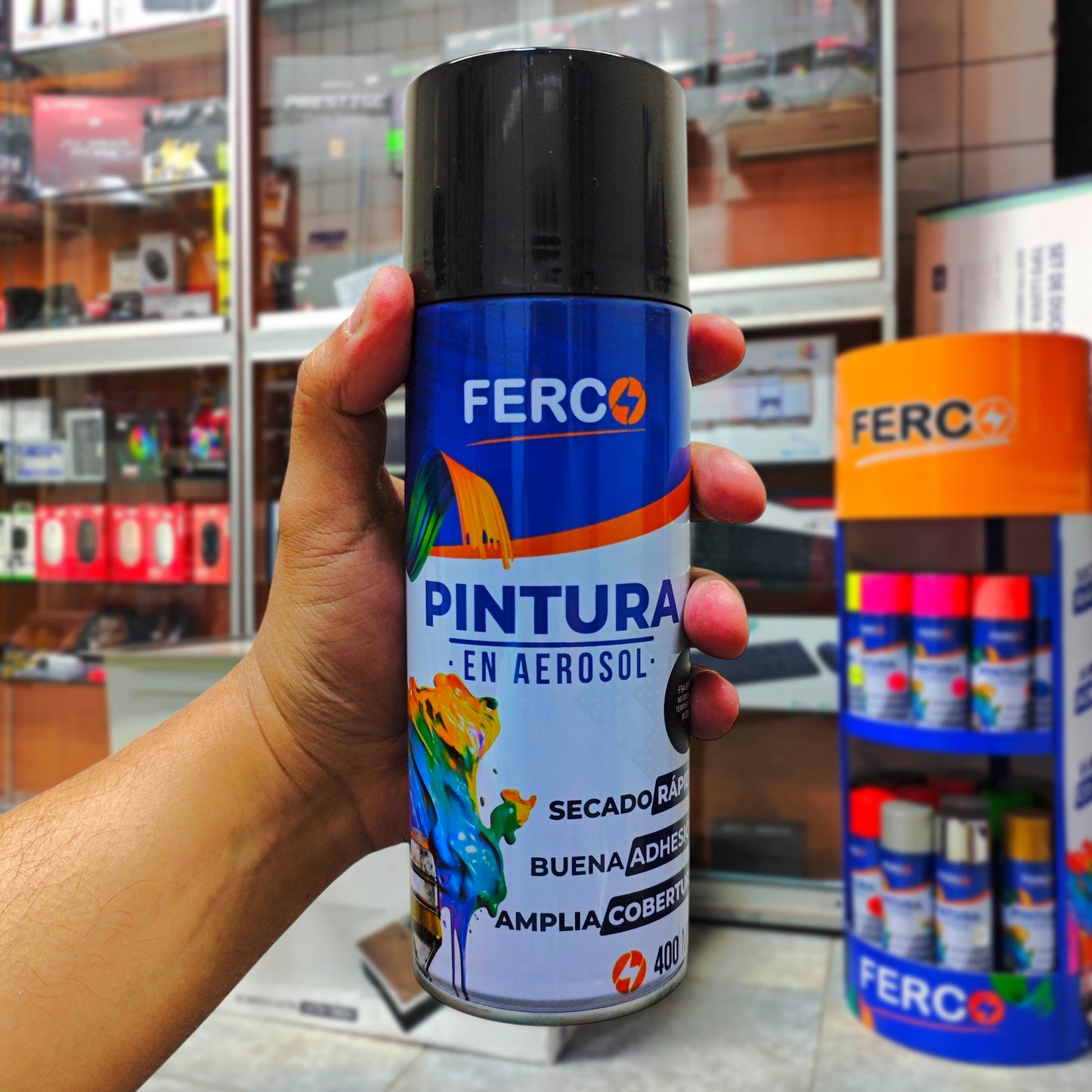 Pintura Ferco en Spray / Aerosol Acrílica de Alta Temperatura 400cc