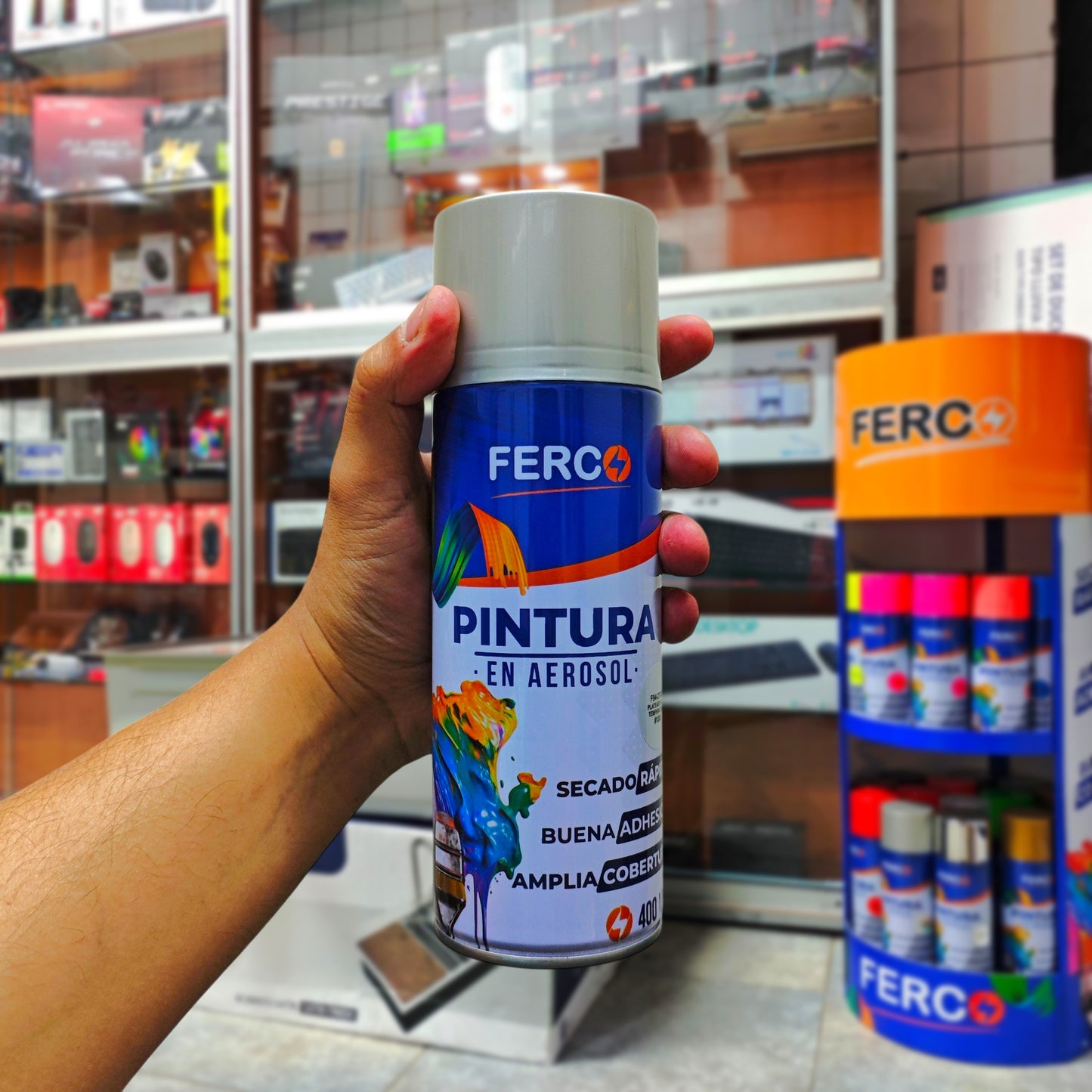 Pintura Ferco en Spray / Aerosol Acrílica de Alta Temperatura 400cc
