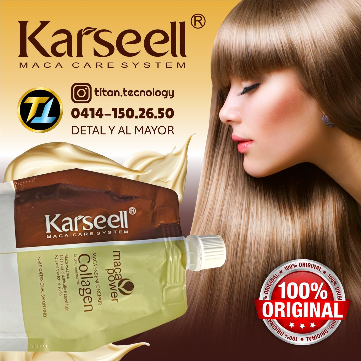 Karseell mascarilla reparadora con Colágeno de Sobre 500 ml Original