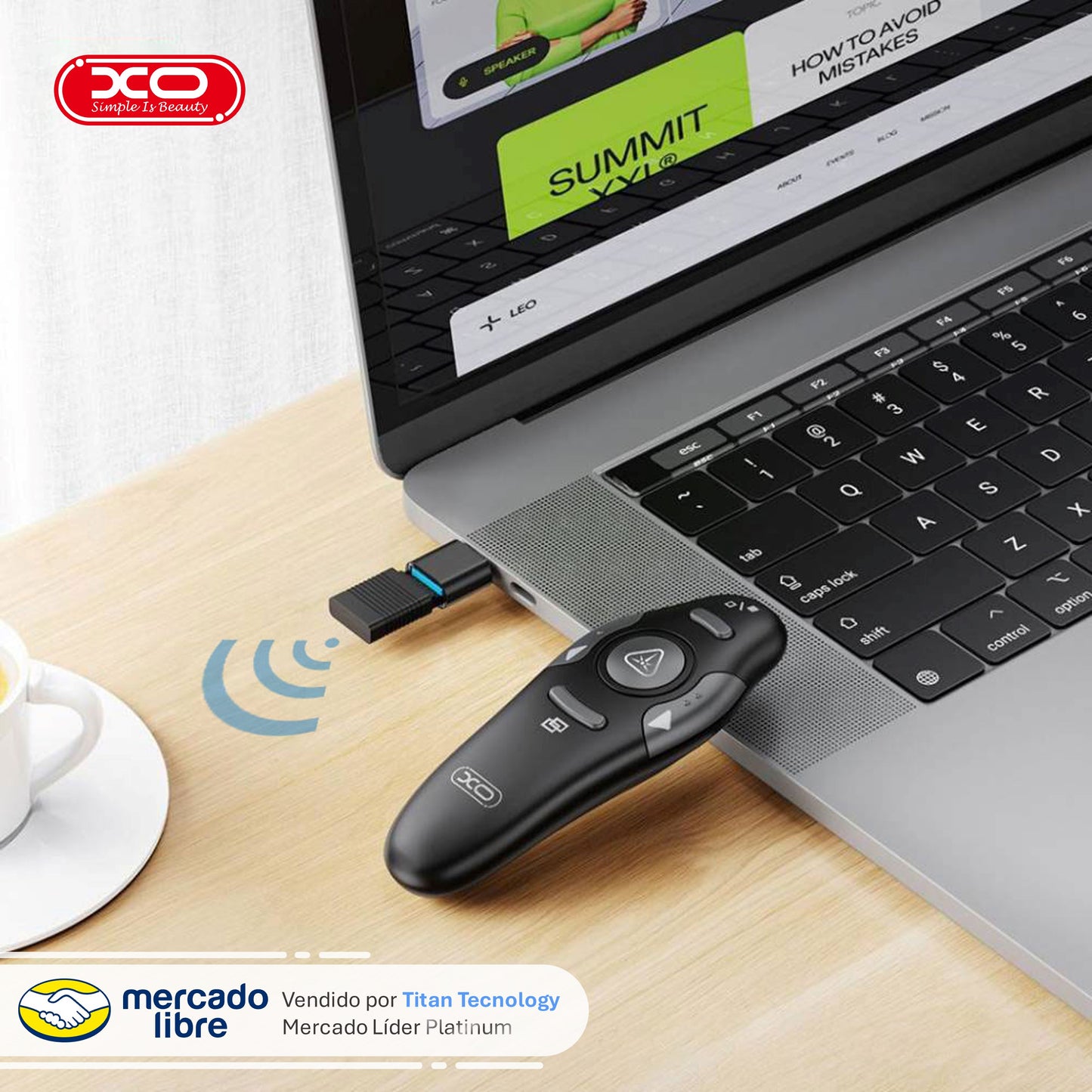 Presentador XO / Apuntador Inalámbrico / Puntero Láser USB