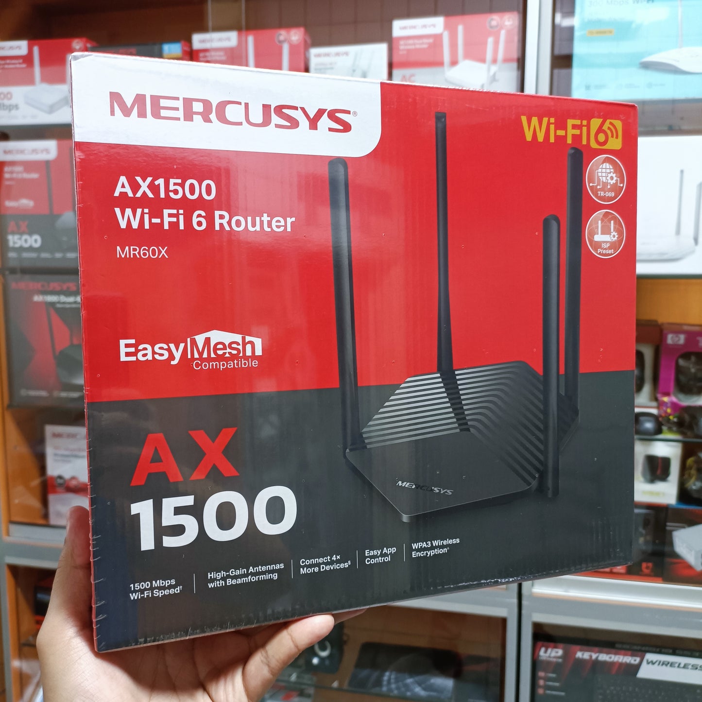 Router Wifi 6 AX1500 Dual Band Fibra Gigabit MR60X