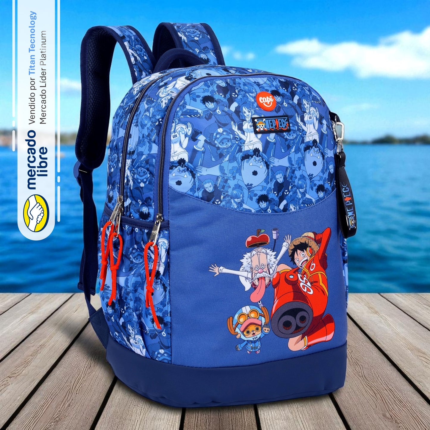 Bolso / Morral Grande Capi One Piece Cartoons (S)