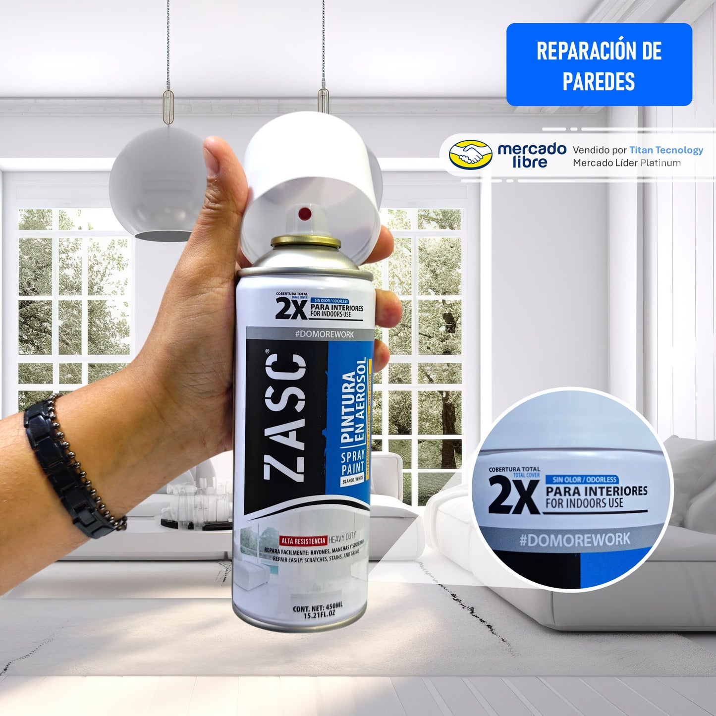 Pintura En Spray / Aerosol Zasc Blanca Reparadora (sin-olor) 400ml
