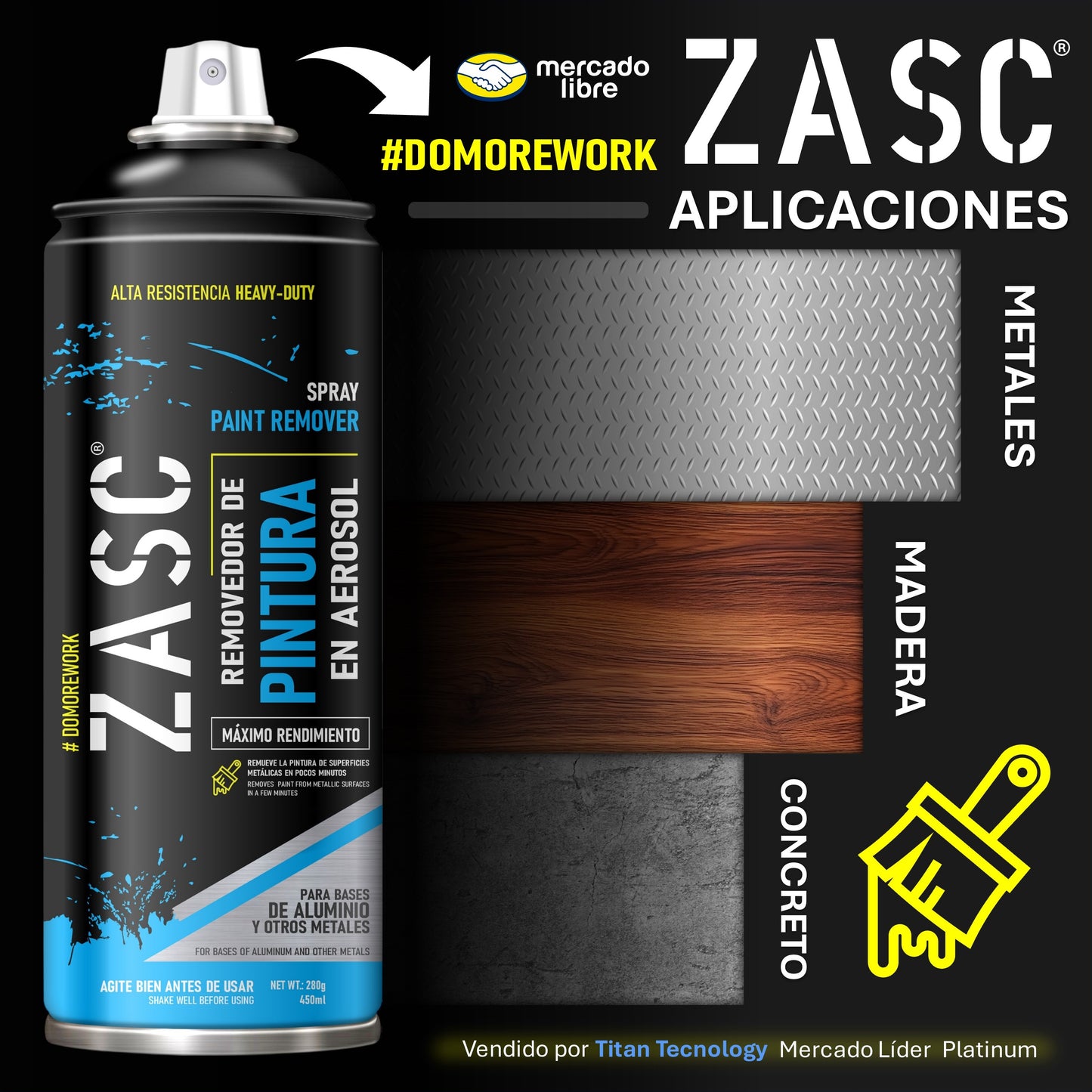 Removedor de Pintura Zasc en Spray / Aerosol 450ml