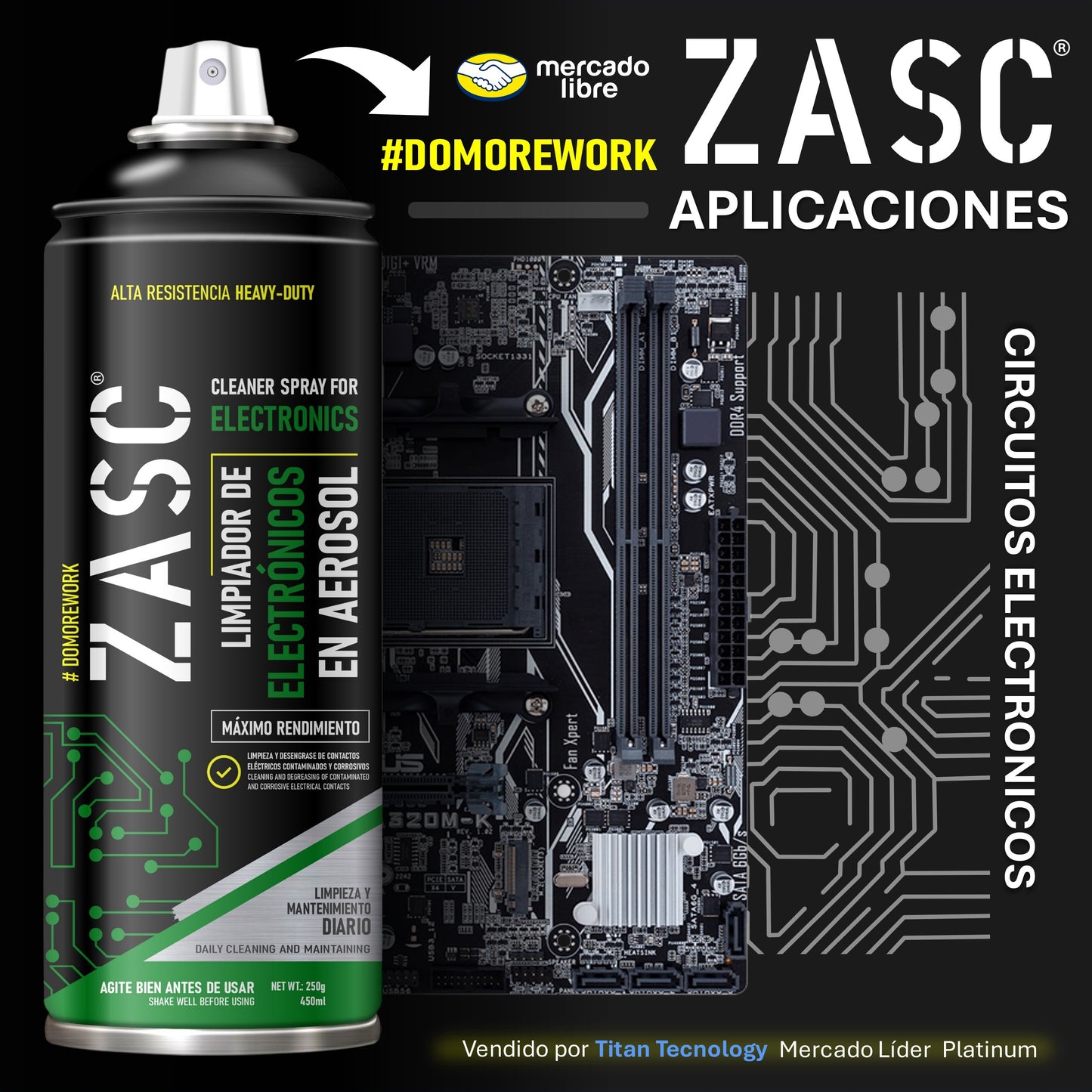 Limpiador De Contacto Electrónico Zasc En Spray 450ml