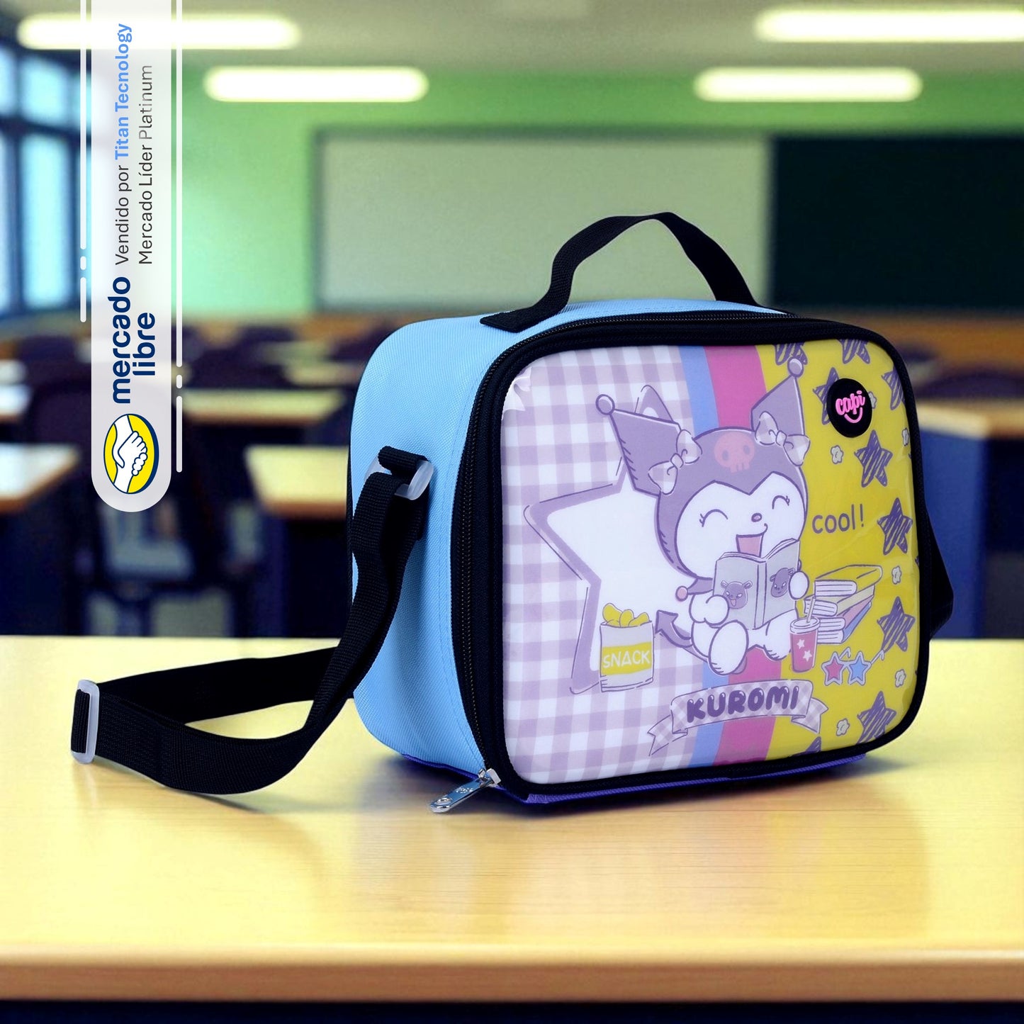 Tripack / Morral + Lonchera + Estuche Capi Kids - Kuromi All Star (S)