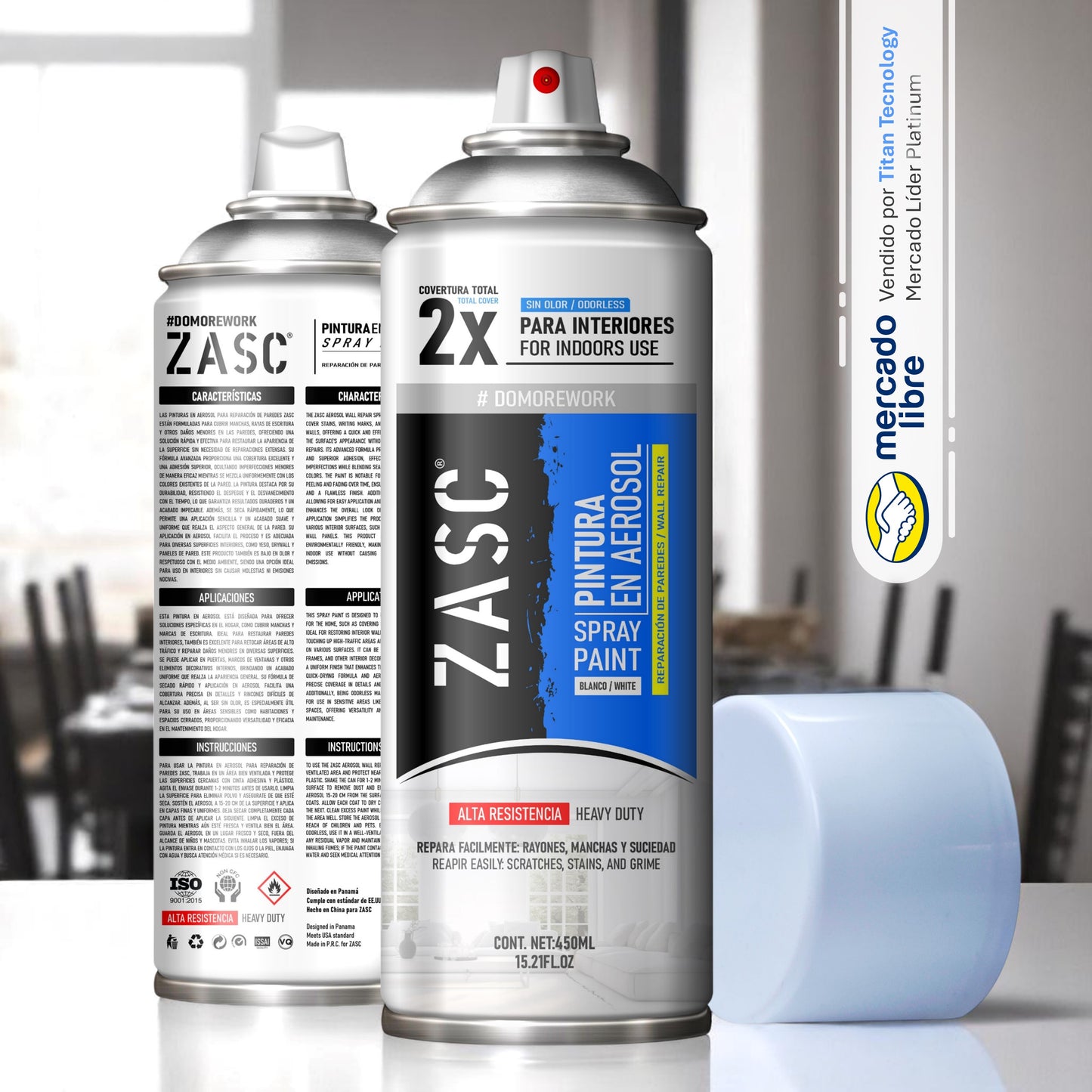 Pintura En Spray / Aerosol Zasc Blanca Reparadora (sin-olor) 400ml